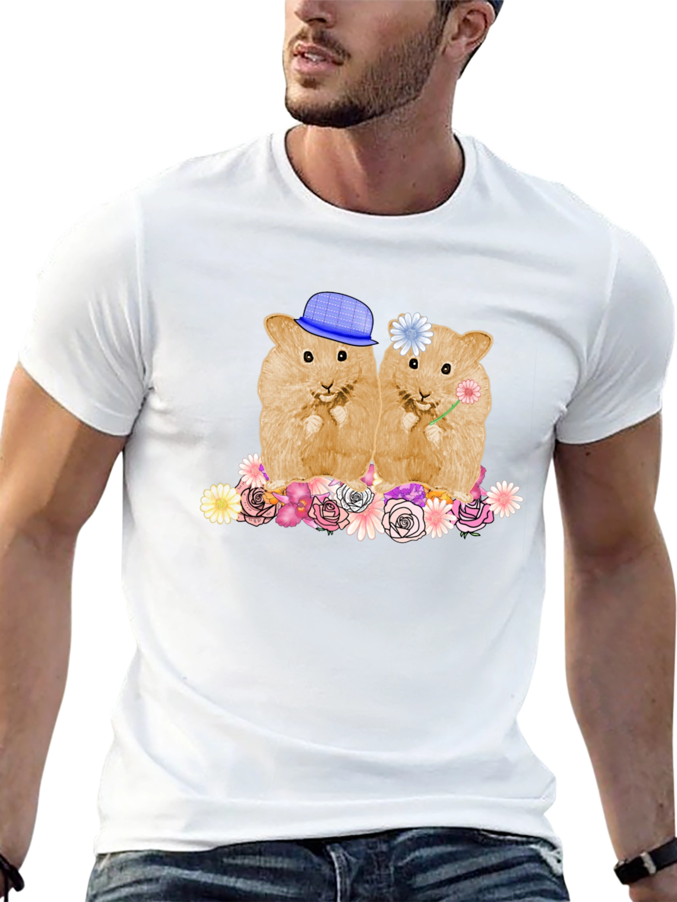 Black Hamster Couple T-Shirt Cute Animal Tee view 13