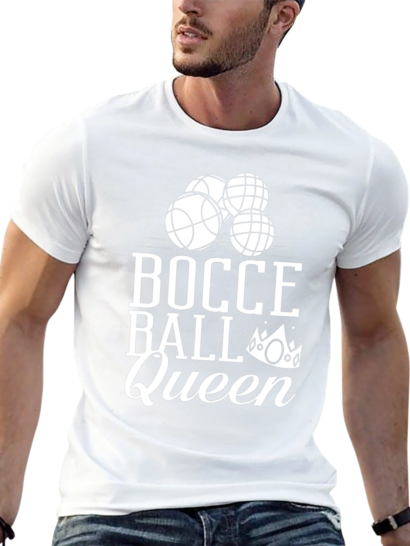 Black Bocce Ball Queen Graphic T-Shirt view 13