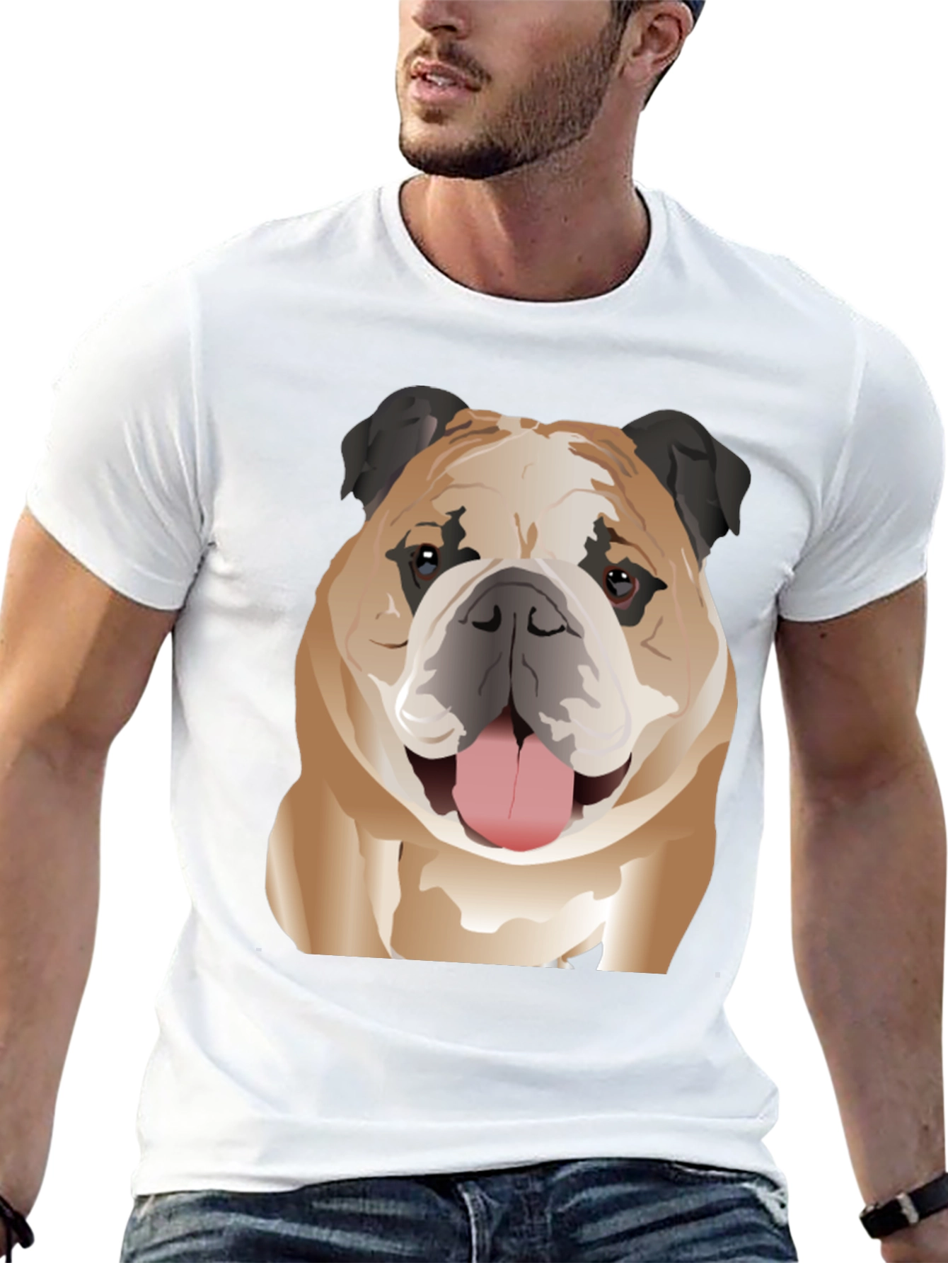 Black Bulldog Graphic T-Shirt - Trendy Pet Lover Tee view 13