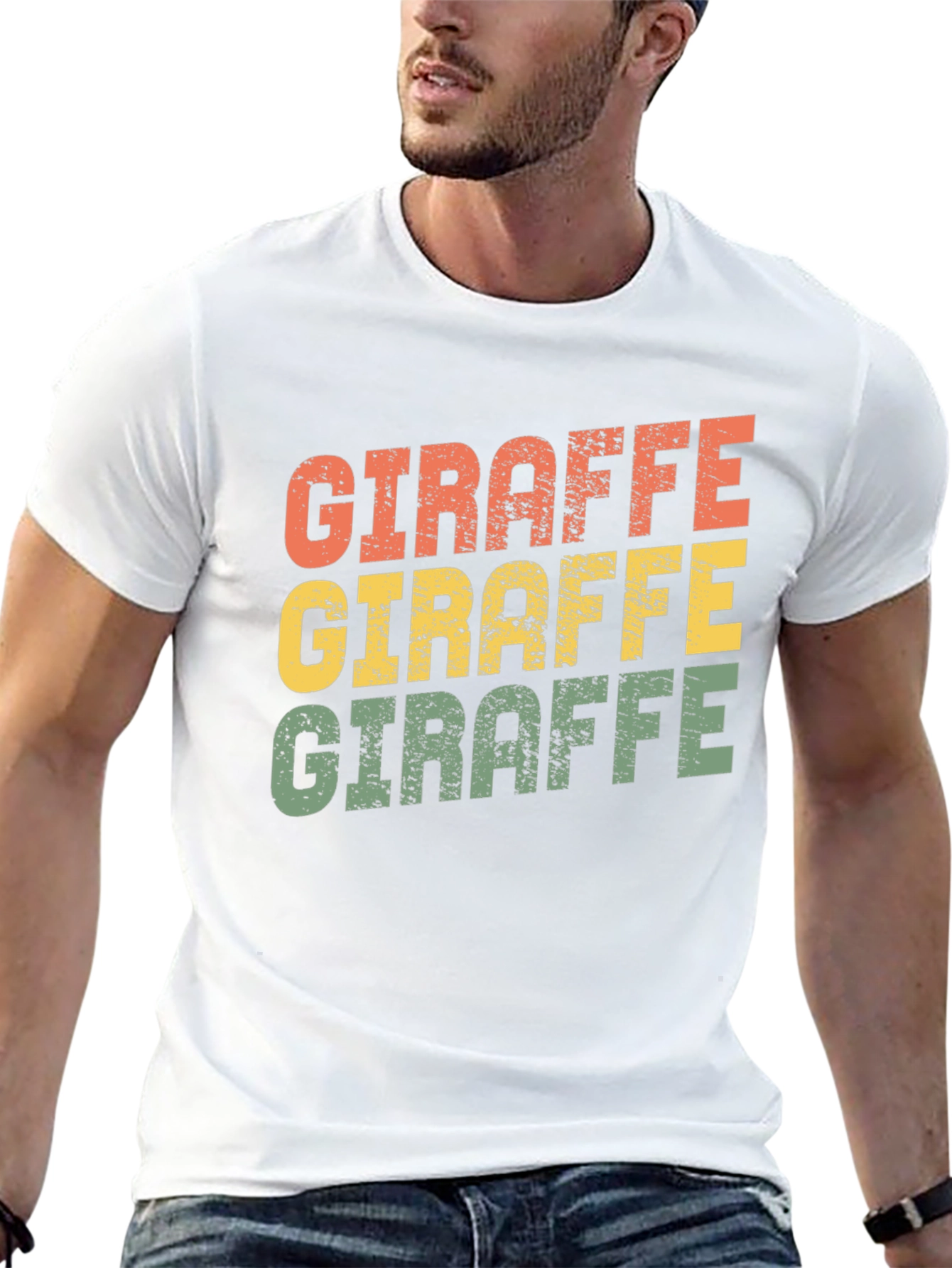 Black Retro Giraffe T-Shirt - Vintage Style Graphic Tee view 13