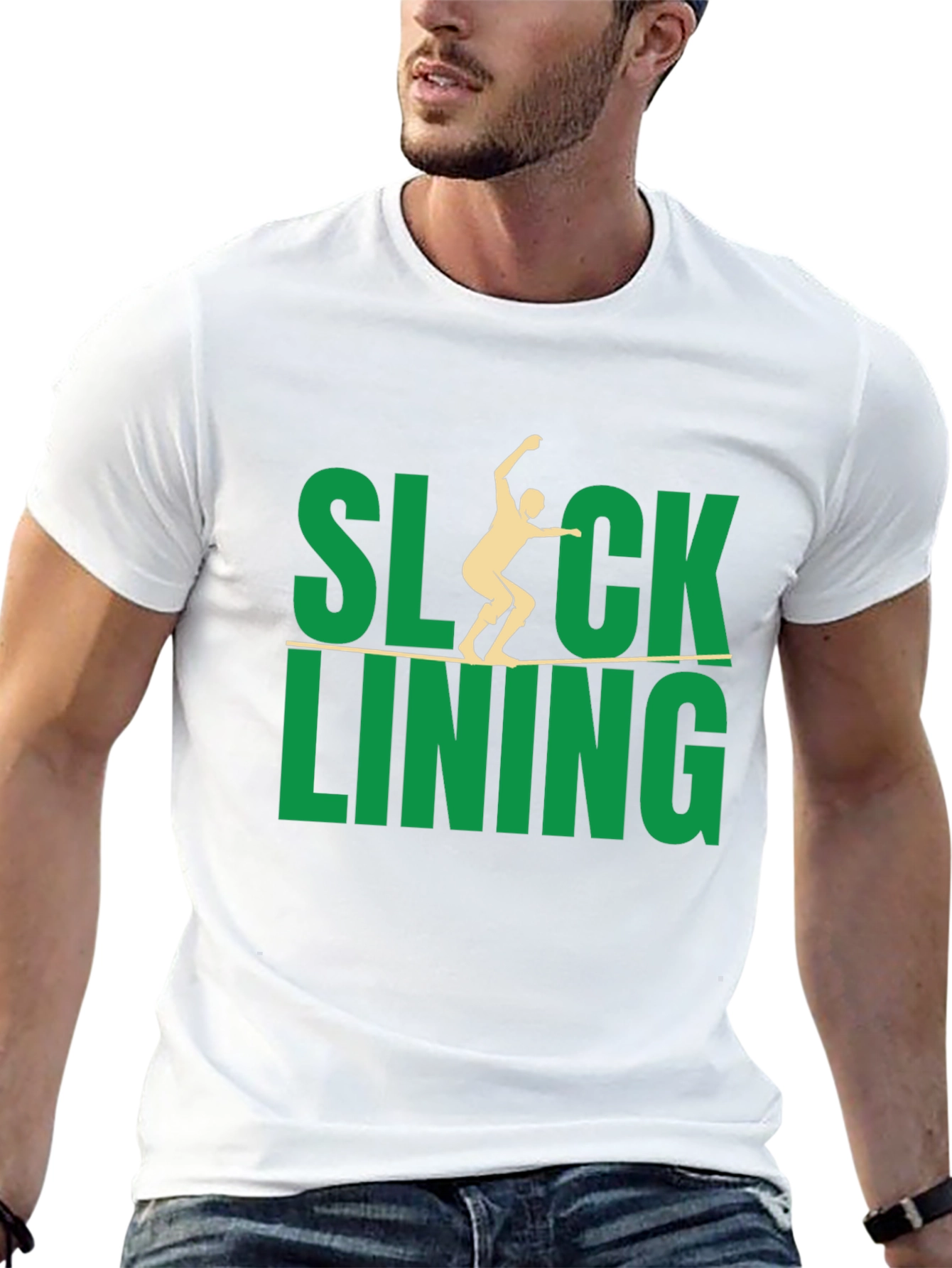 Black Slacklining Graphic T-Shirt view 13