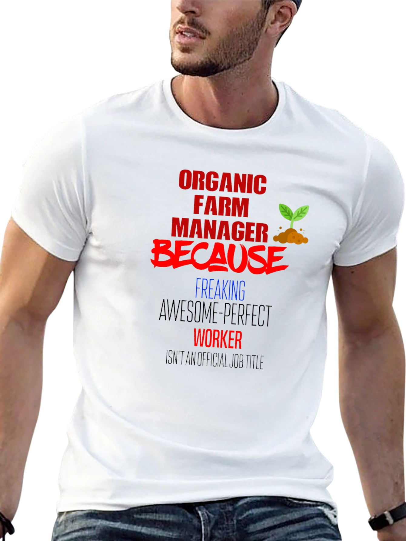 Black Organic Farm Manager Graphic Tee view 13