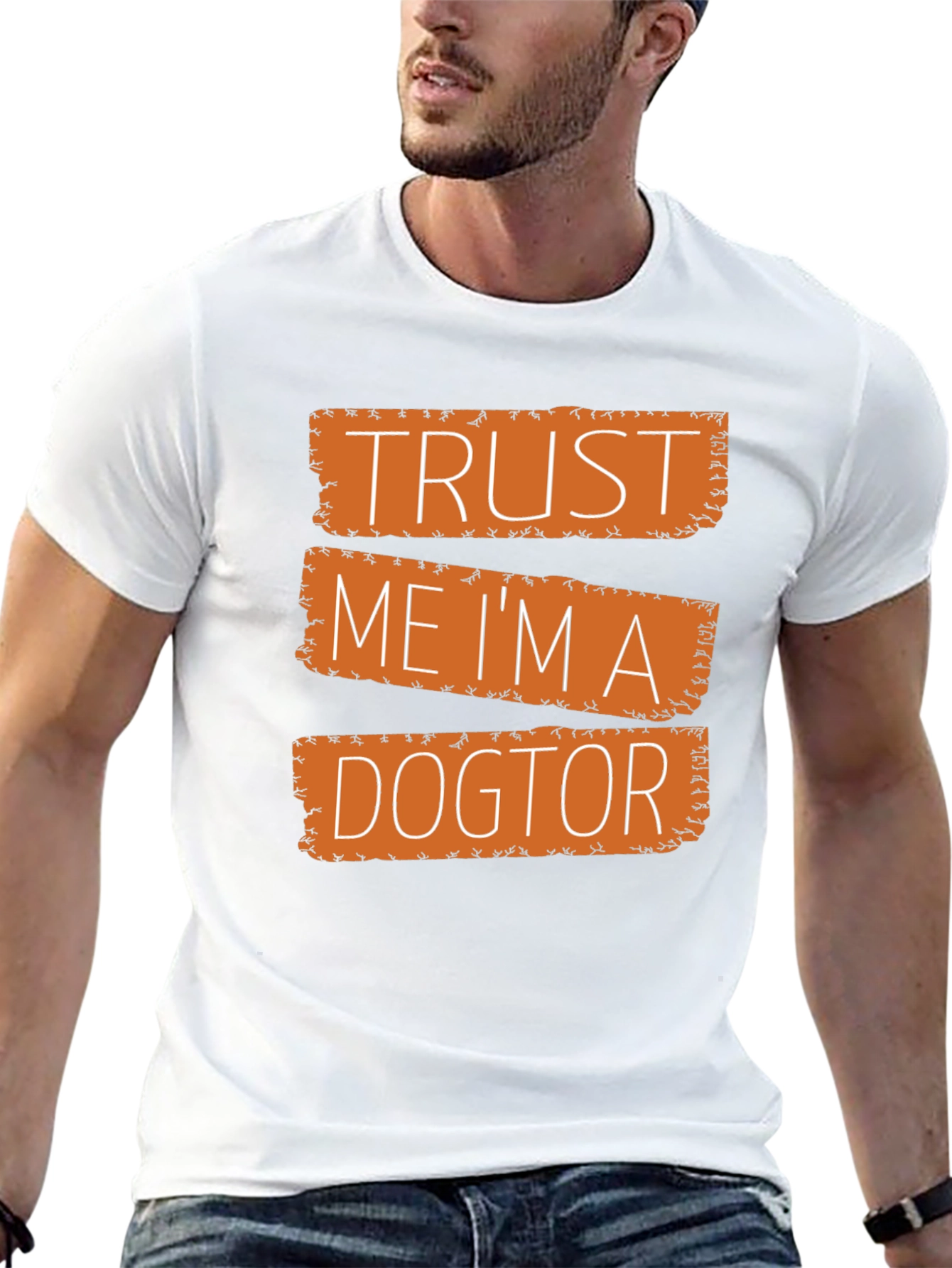 Black Trust Me I'm a Dogtor Black Graphic T-Shirt view 13