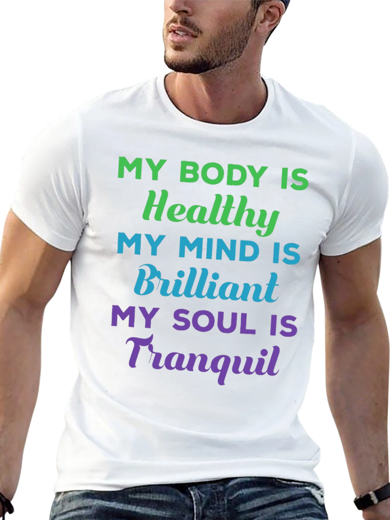 Healthy Mind, Body & Soul T-Shirt - Black - 13