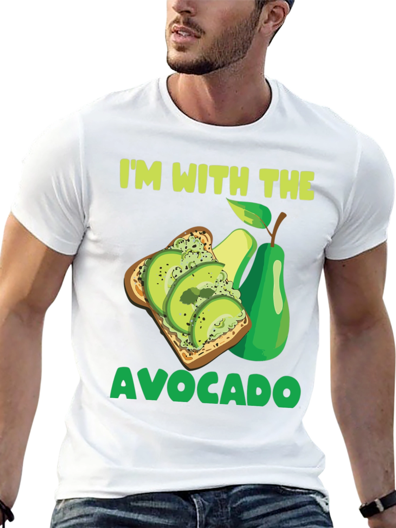 Black I'm With The Avocado T-Shirt view 13