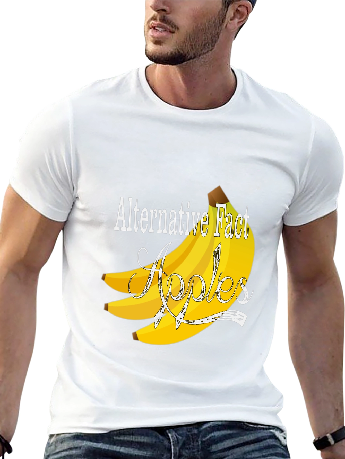 Black Alternative Fact Apples T-Shirt - Funny Banana Tee view 13