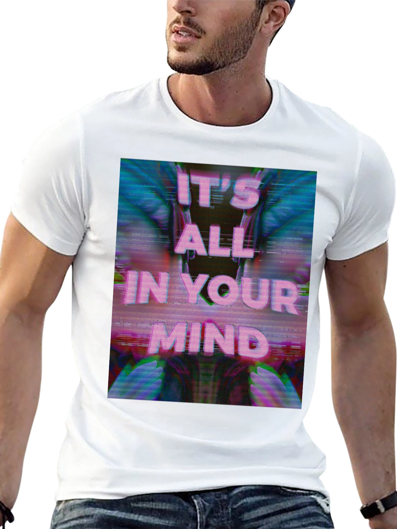 Black It's All in Your Mind Graphic T-Shirt - Black view 13