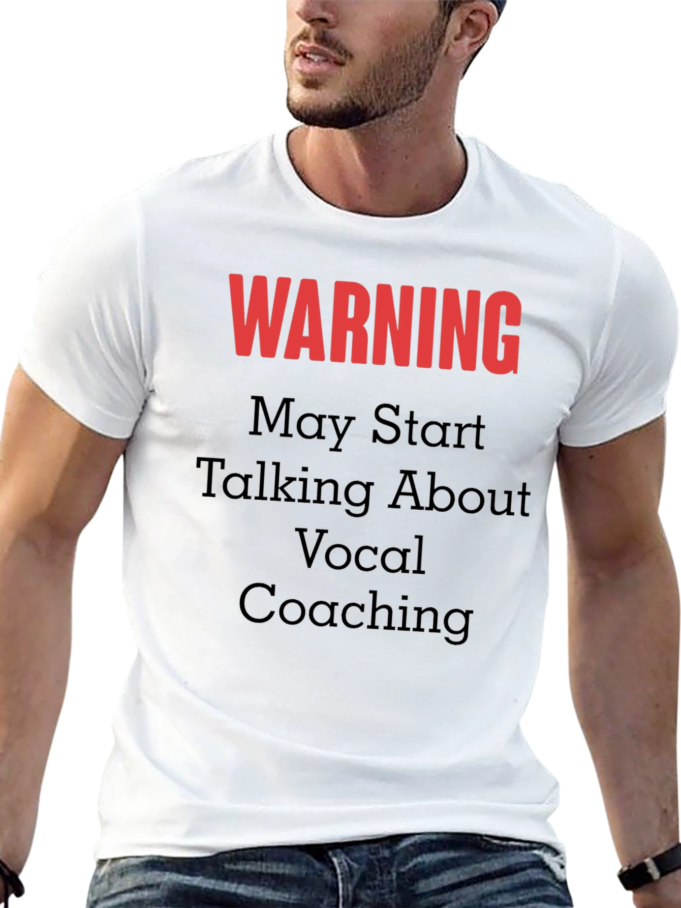 Black Warning Vocal Coaching T-Shirt view 13