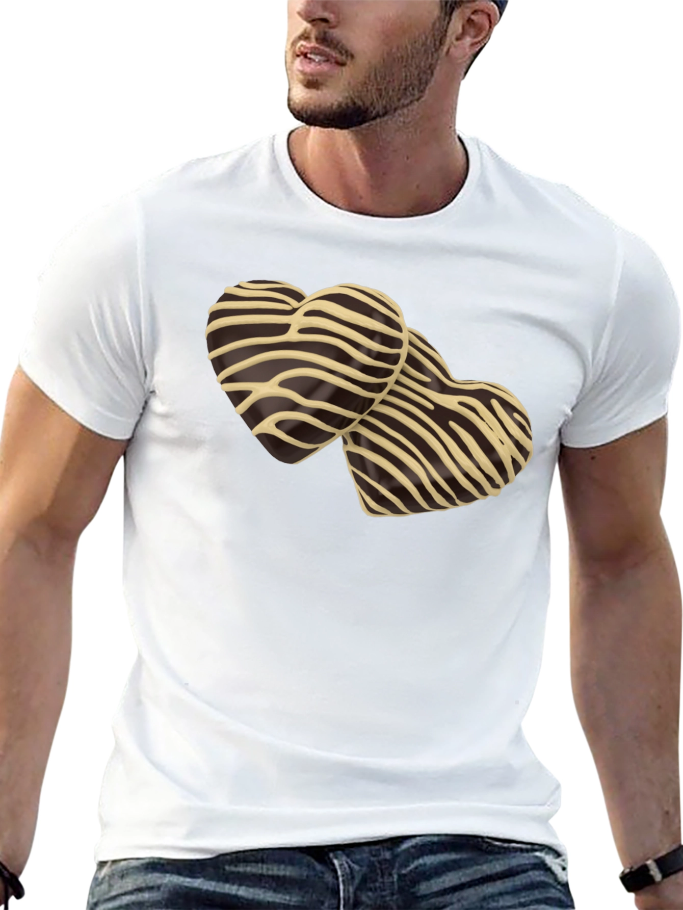 Black Heart Zebra Print T-Shirt - Stylish Graphic Tee view 13