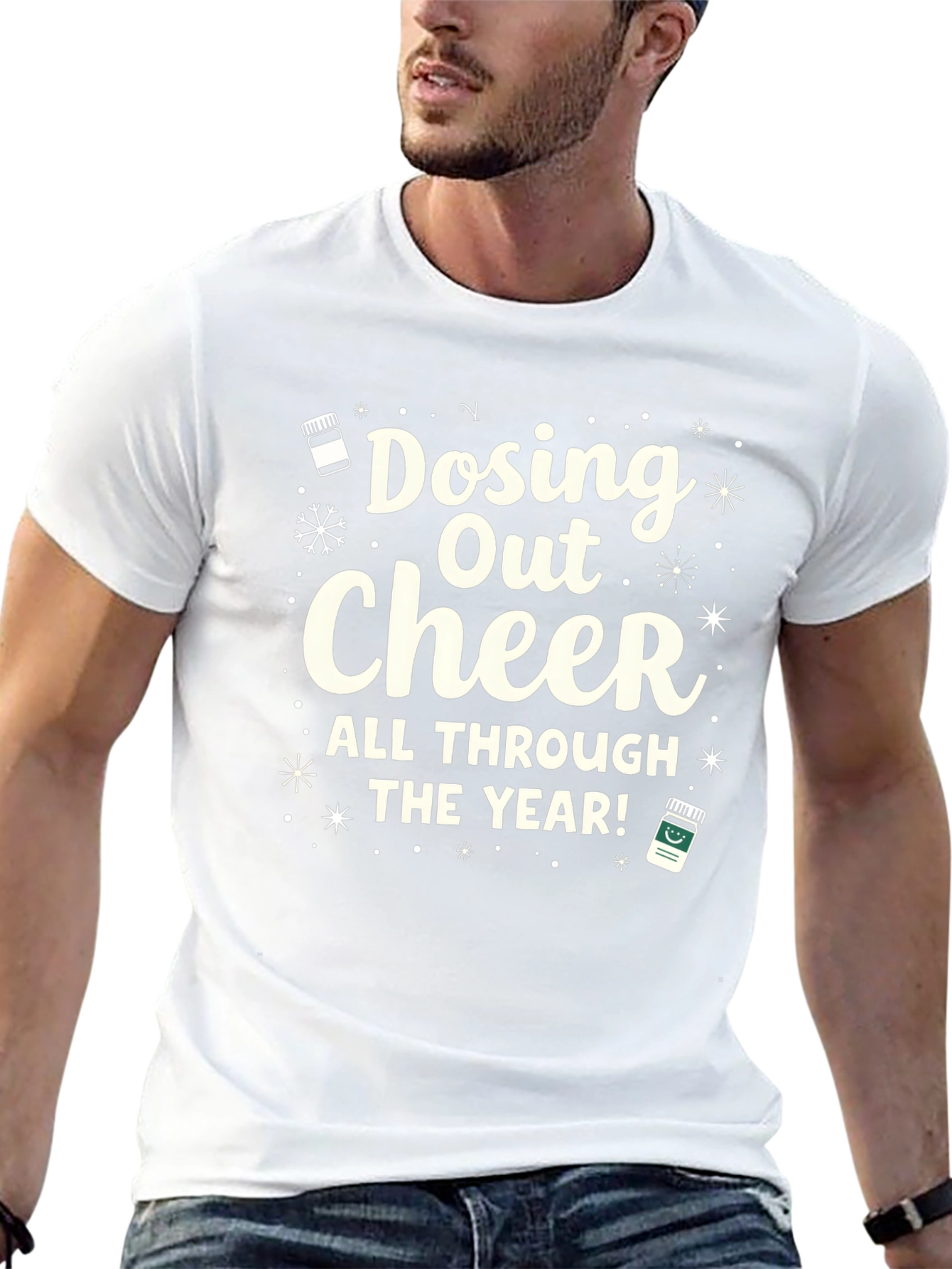 Black Dosing Out Cheer T-Shirt - Holiday Black Tee view 13