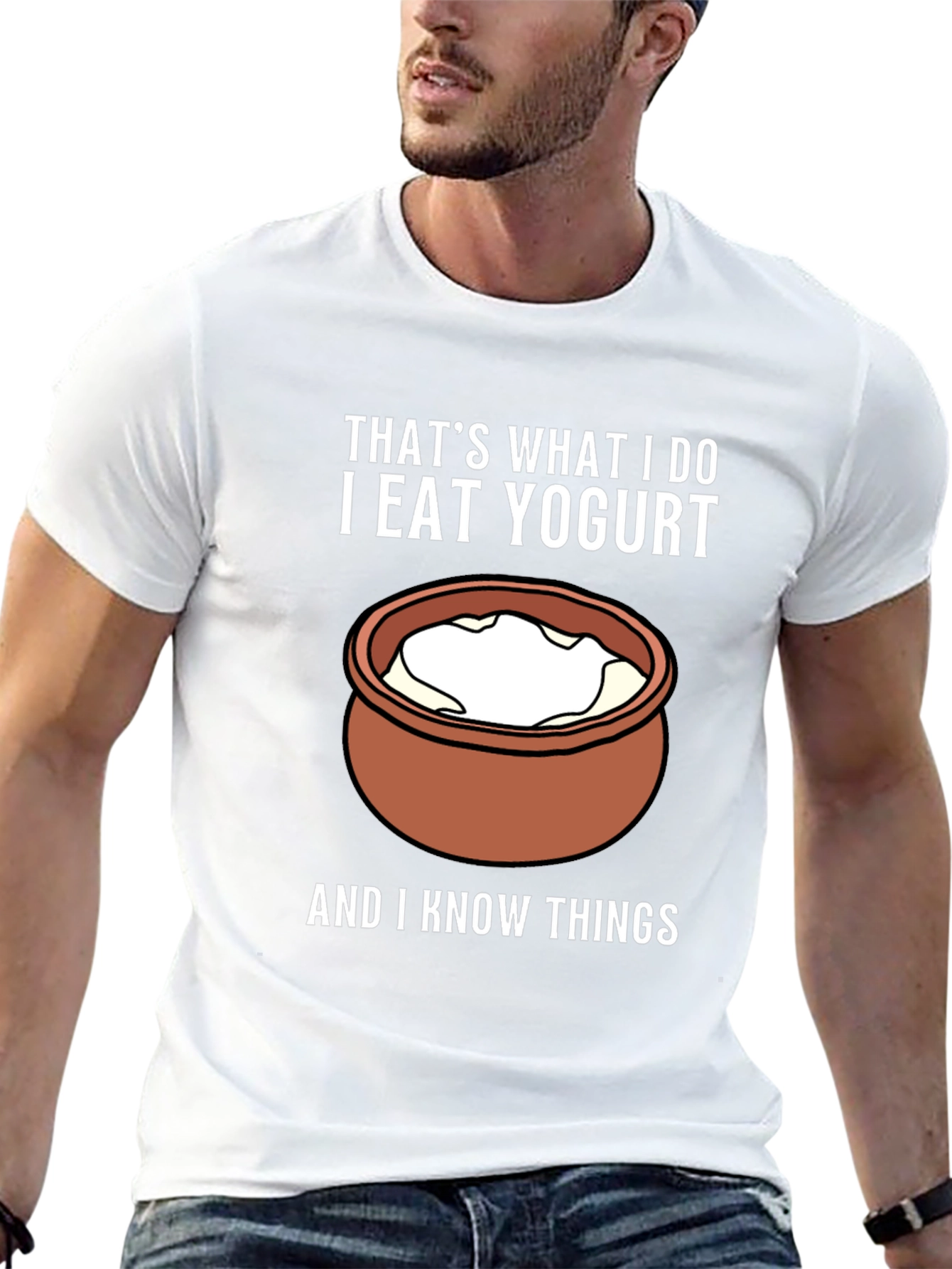 Black That's What I Do I Eat Yogurt T-Shirt view 13