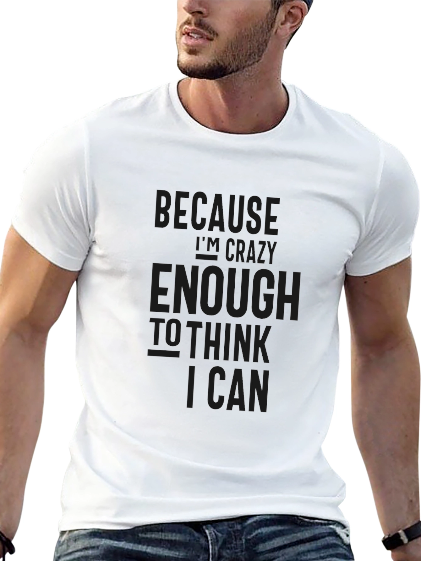 Black Crazy Enough Black T-Shirt view 13