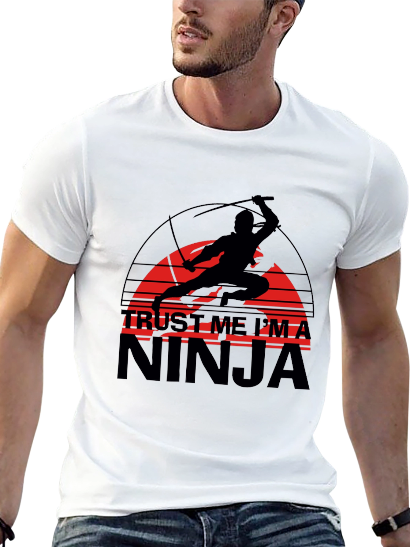 Black Trust Me I'm A Ninja Graphic Tee view 13
