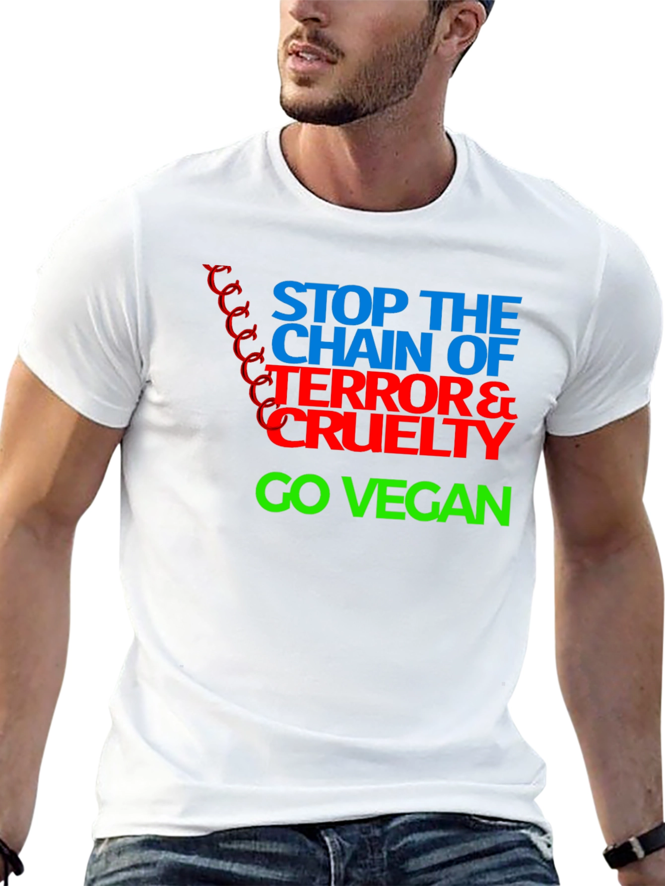 Black Stop the Chain Vegan T-Shirt view 13