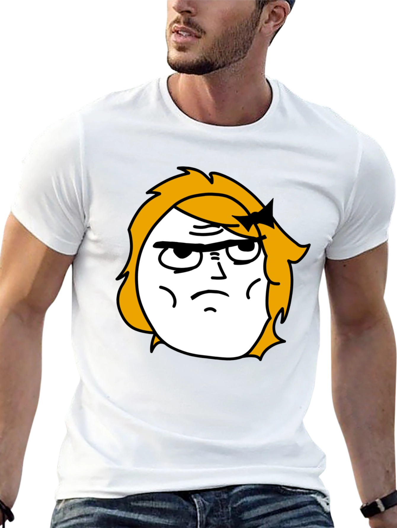 Black Meme Face Graphic Black T-Shirt view 13