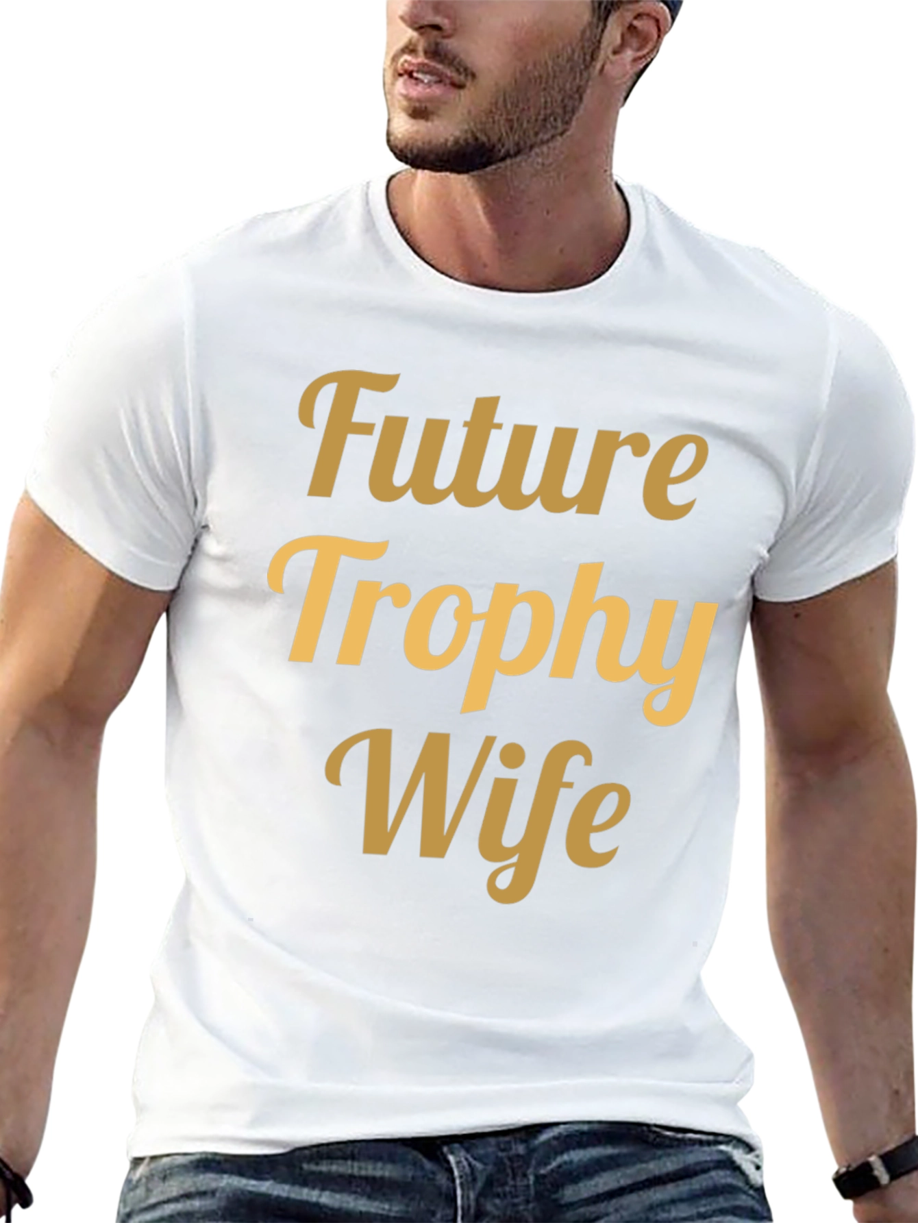 Black Future Trophy Wife T-Shirt - Funny Bachelor Party Tee view 13