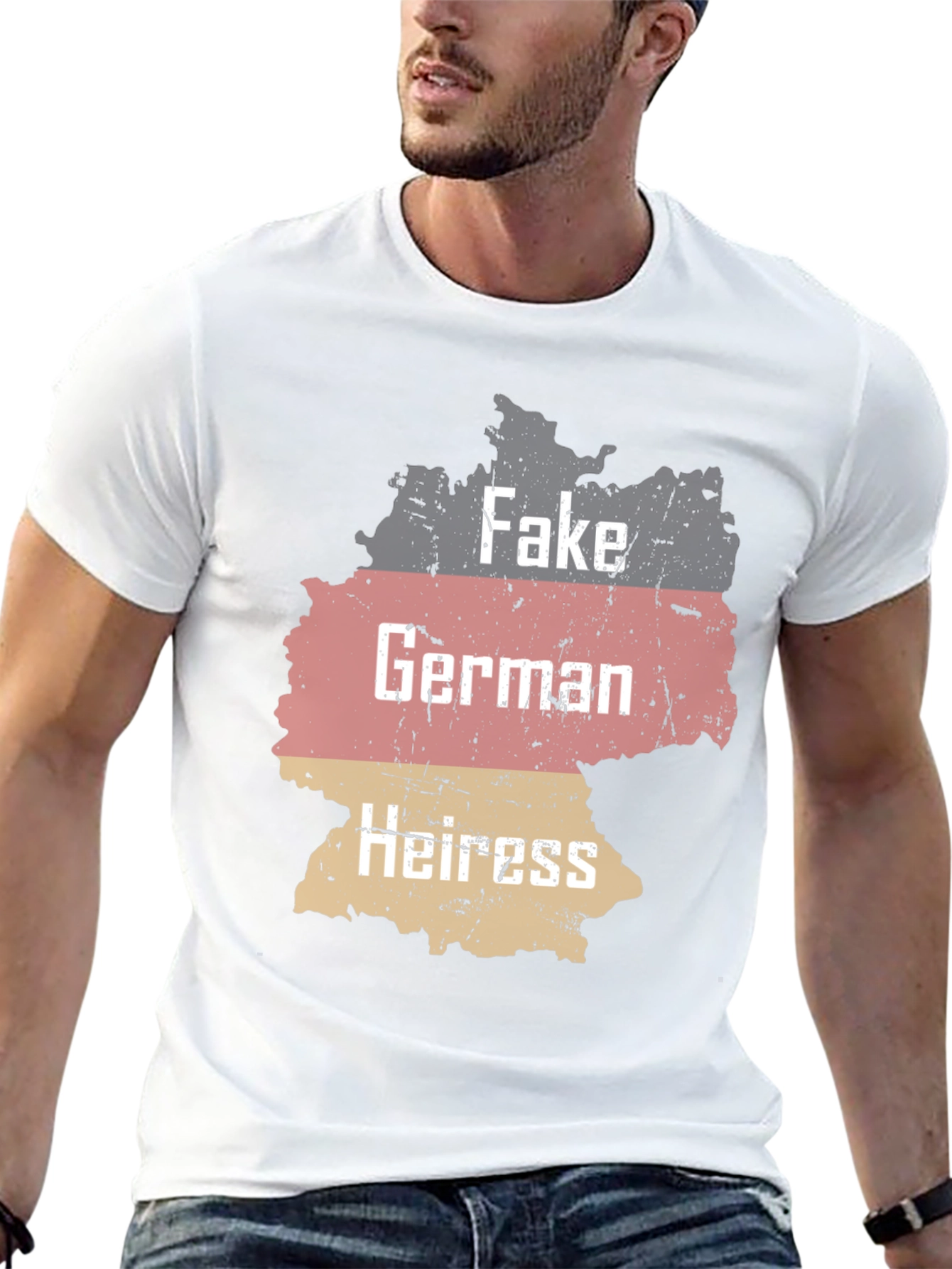 Black Fake German Heiress T-Shirt Funny Sarcastic Tee view 13