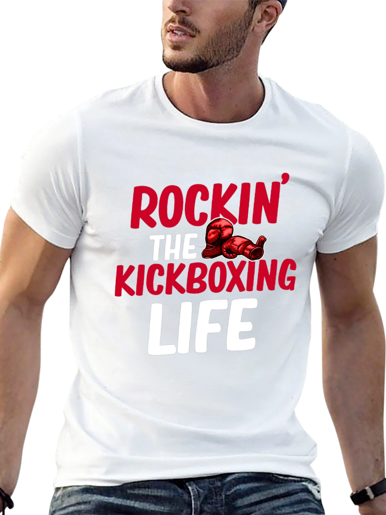 Black Rockin' Kickboxing Life Graphic Tee view 13