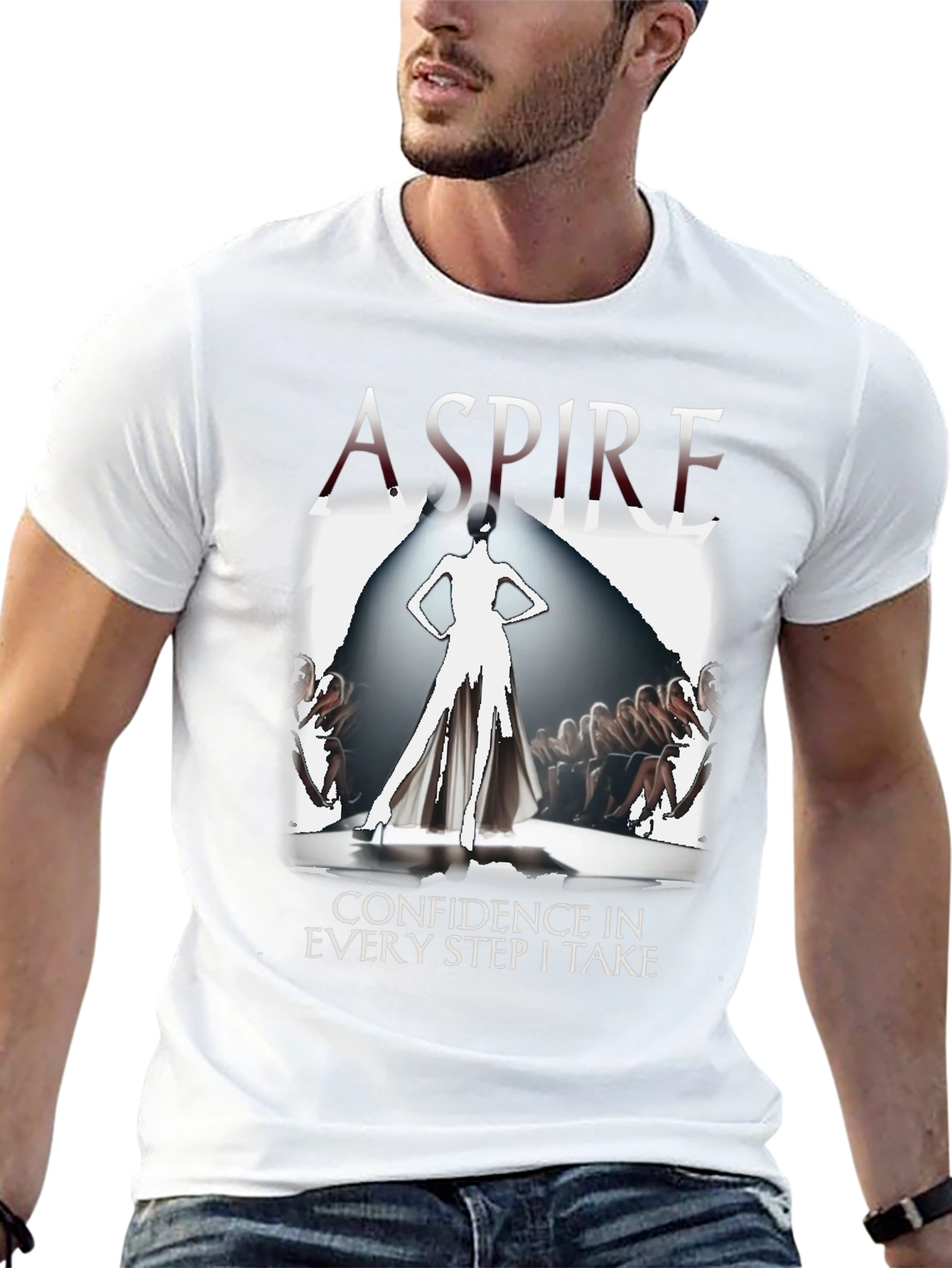 Black Aspire Confidence Graphic T-Shirt - Unisex view 13