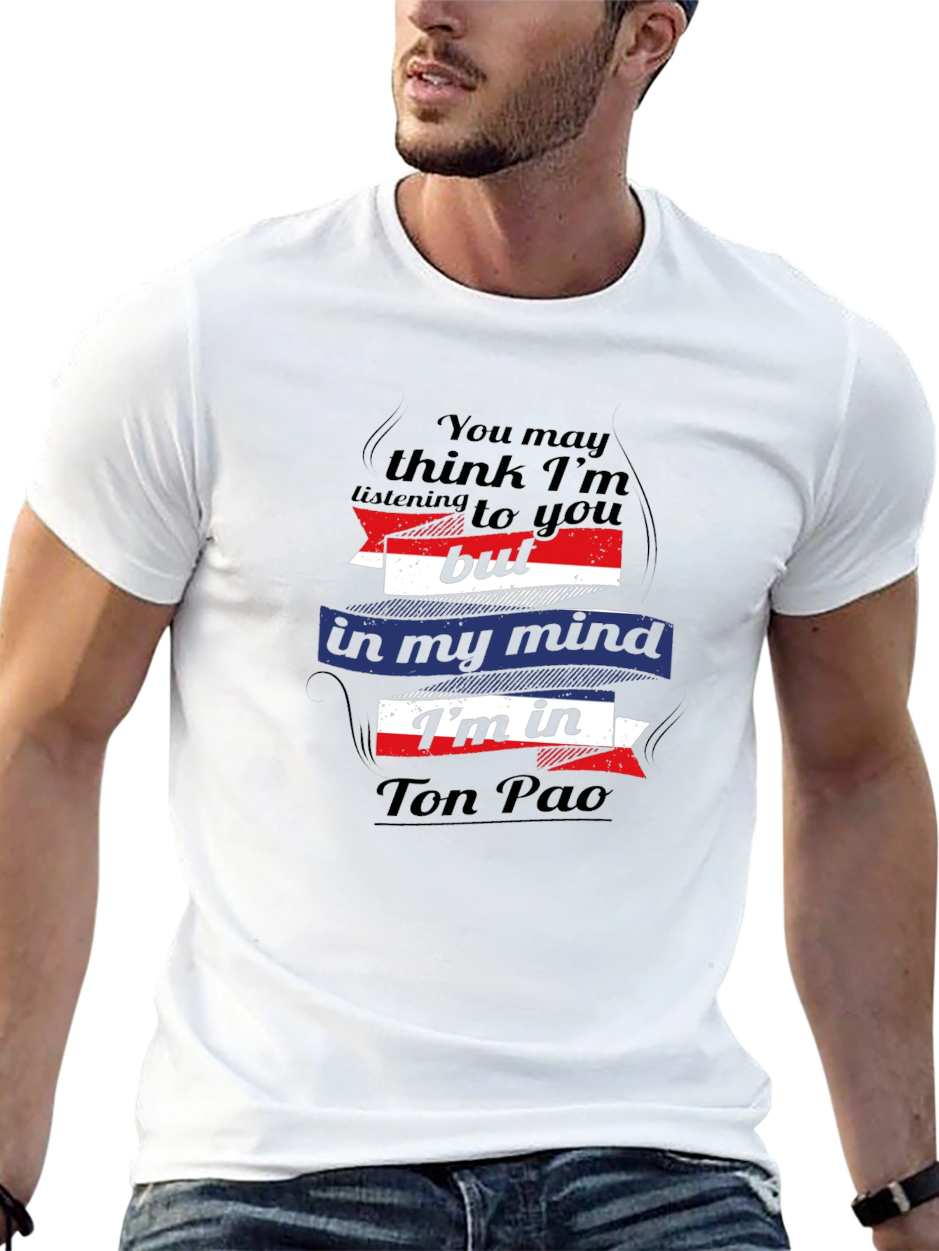 Black Ton Pao Mind T-Shirt - Novelty Graphic Tee view 13