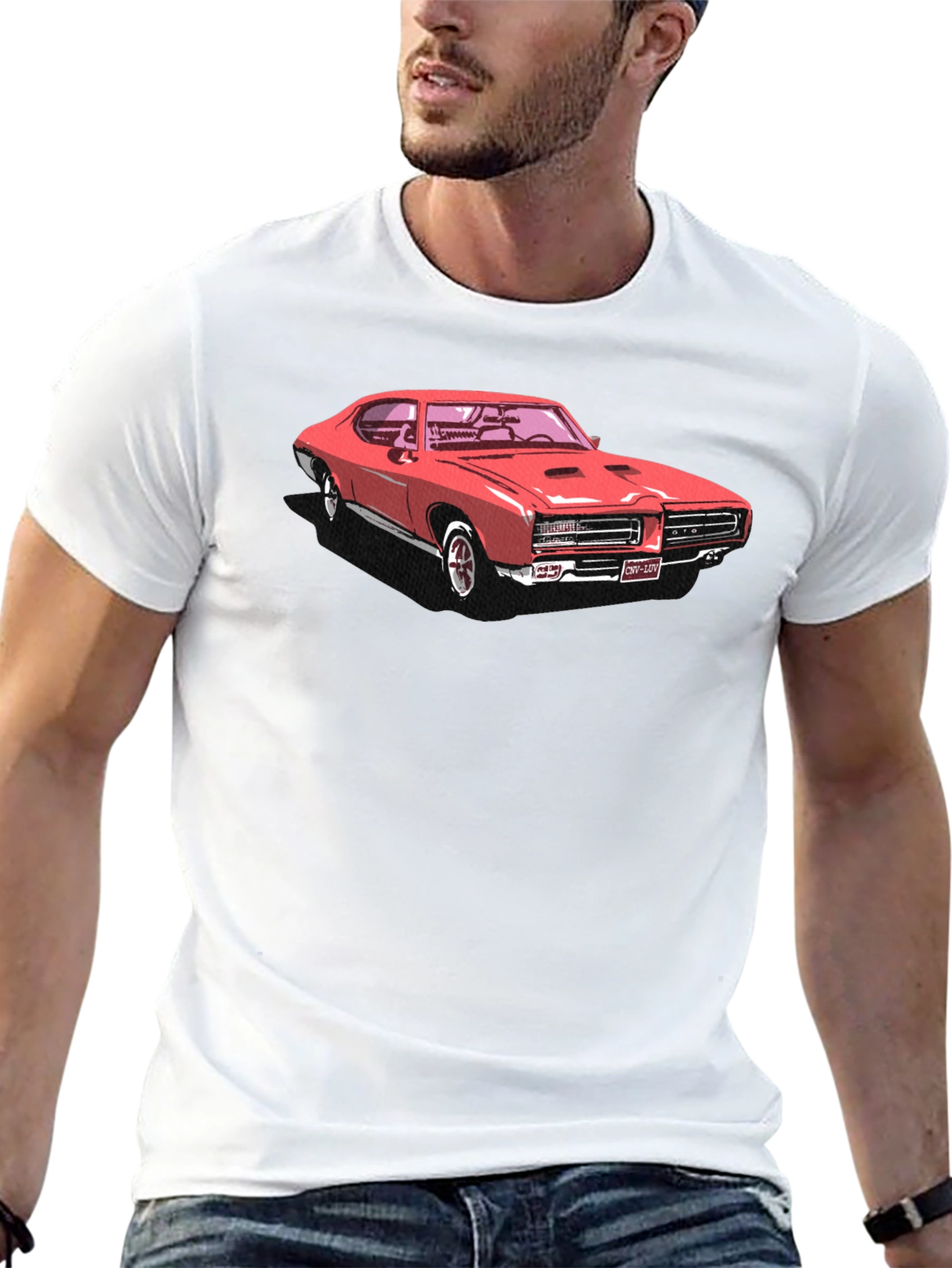 Black Classic Car Graphic Tee - Black view 13