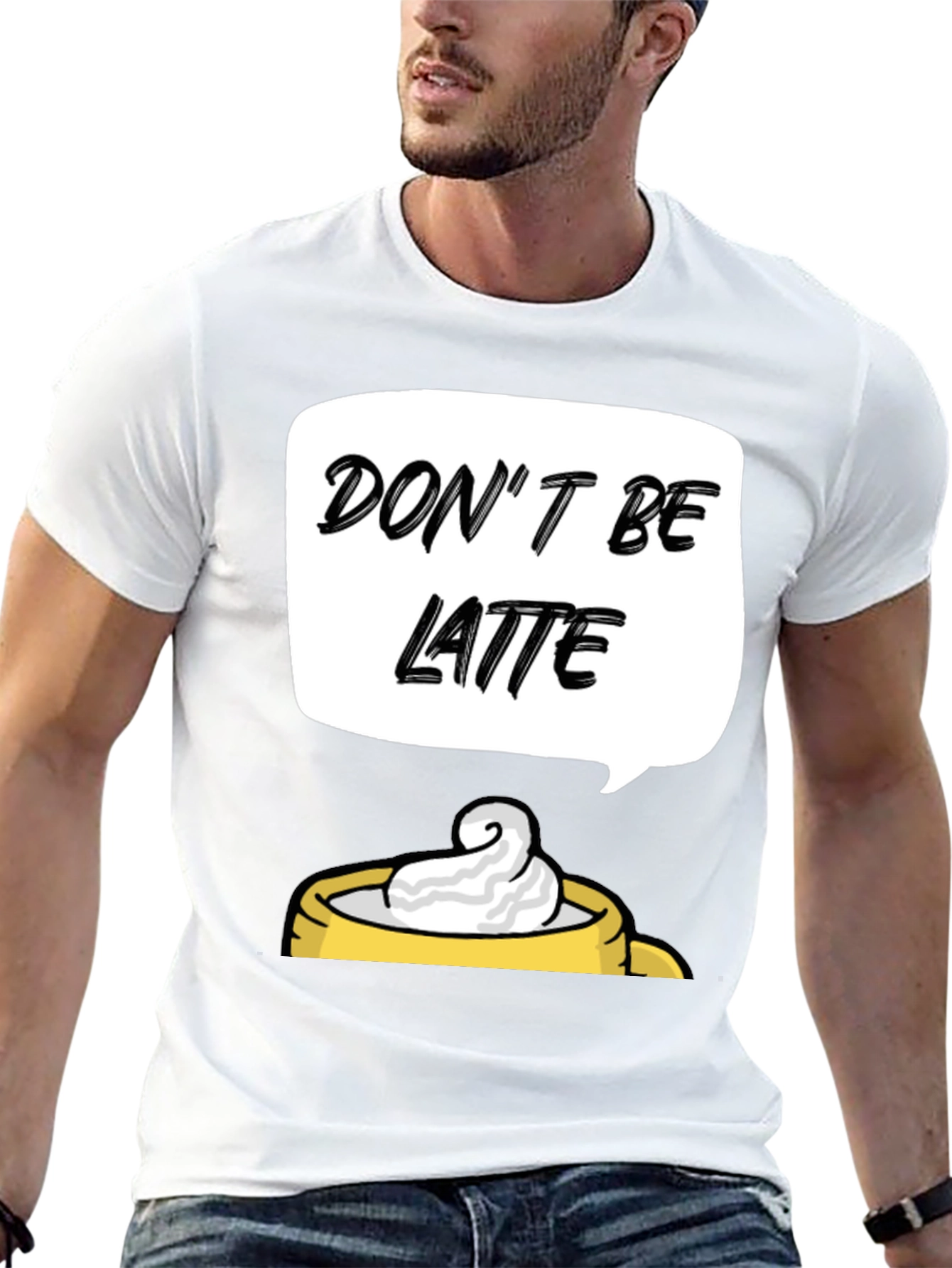 Black Don't Be Latte Graphic T-Shirt view 13