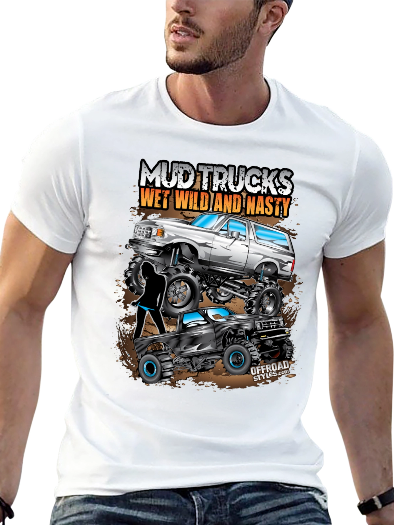 Black Mud Trucks T-Shirt: Wet, Wild, and Nasty Off-Road Style view 13
