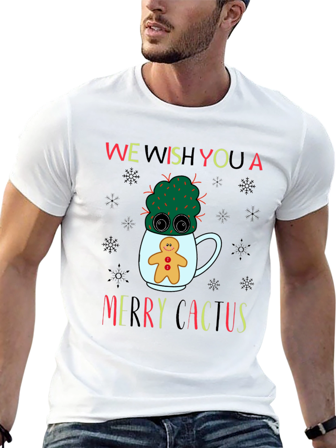 Merry Cactus Holiday T-Shirt - 13