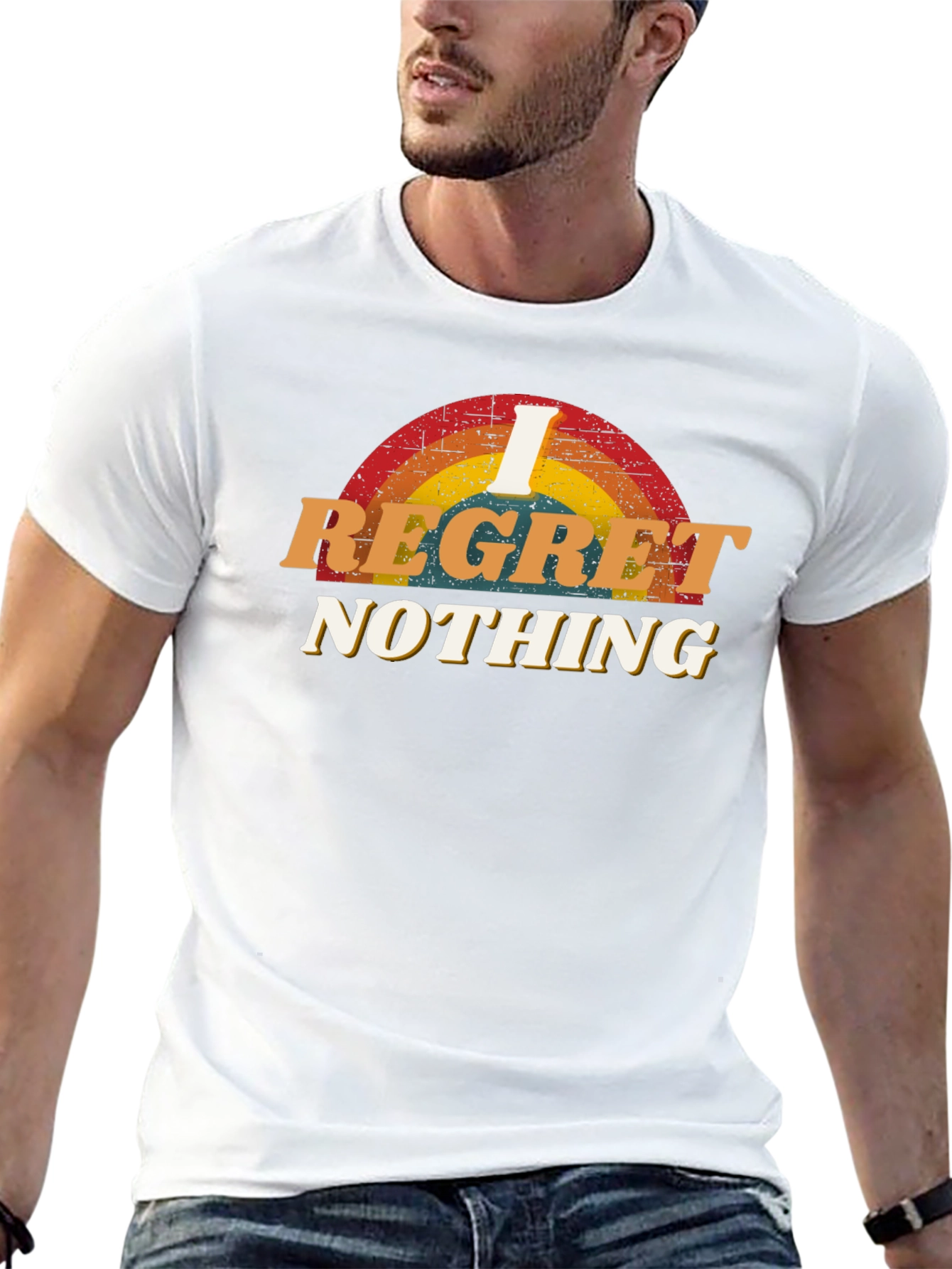 Black I Regret Nothing Graphic Tee - Black view 13