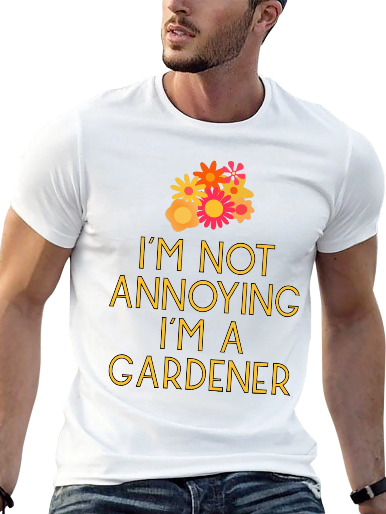 Black Gardener T-Shirt - "I'm Not Annoying" Graphic Tee view 13