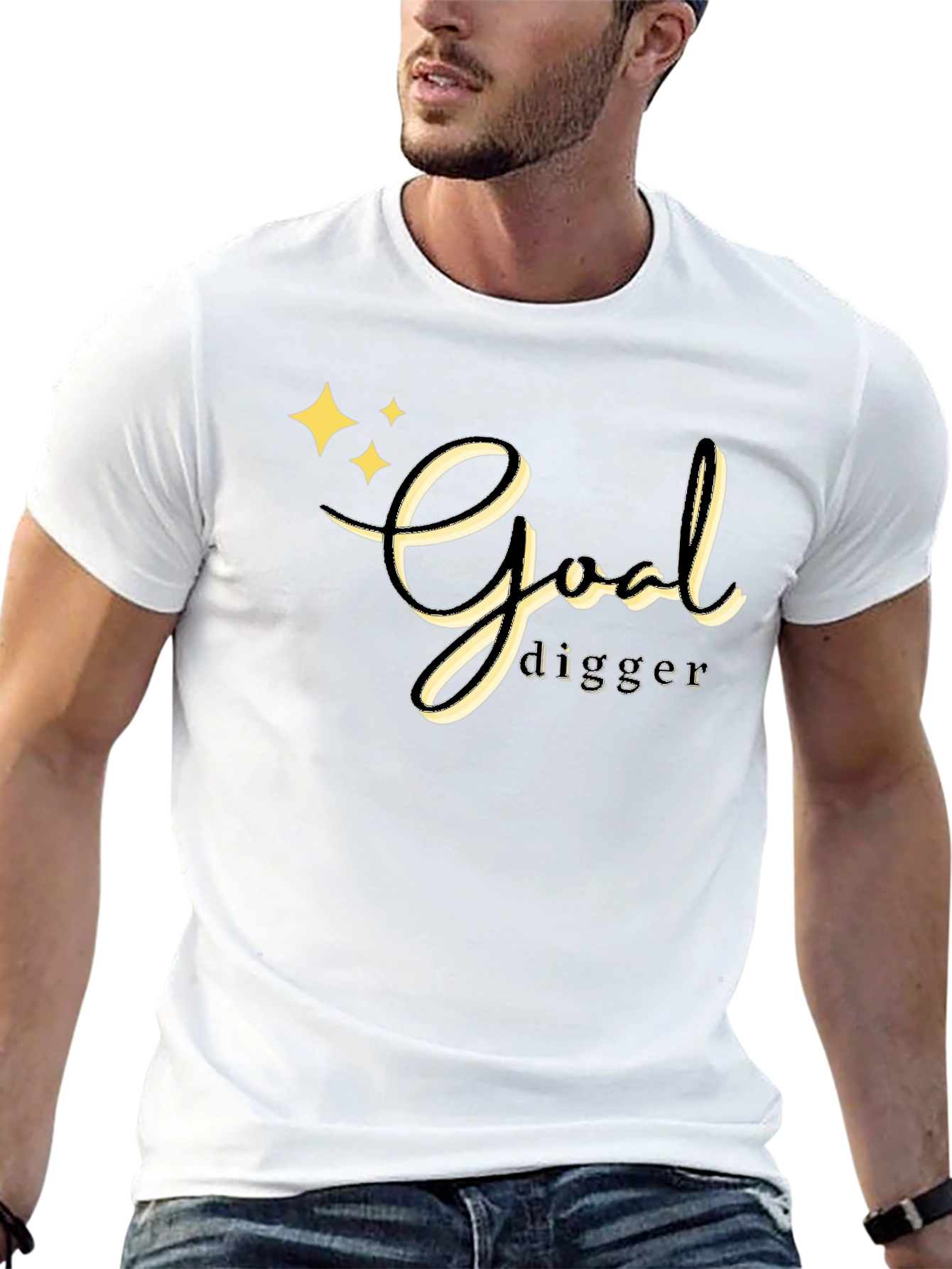 Black Goal Digger Graphic T-Shirt view 13