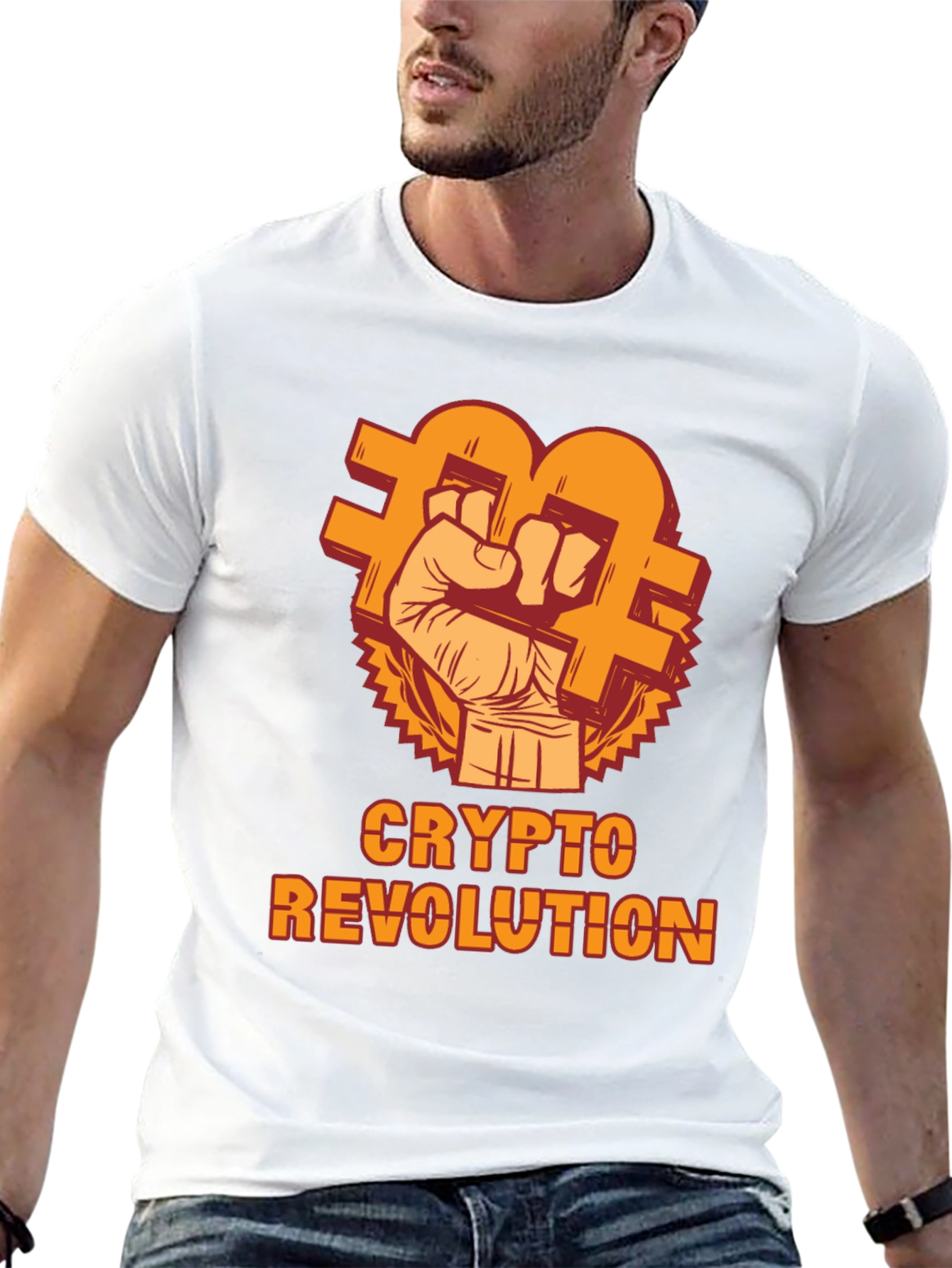 Crypto Revolution T-Shirt - Bitcoin Fist Design - 13