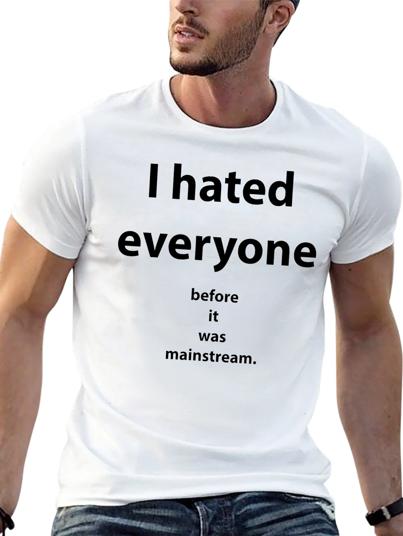 Black I Hated Everyone Funny T-Shirt view 13