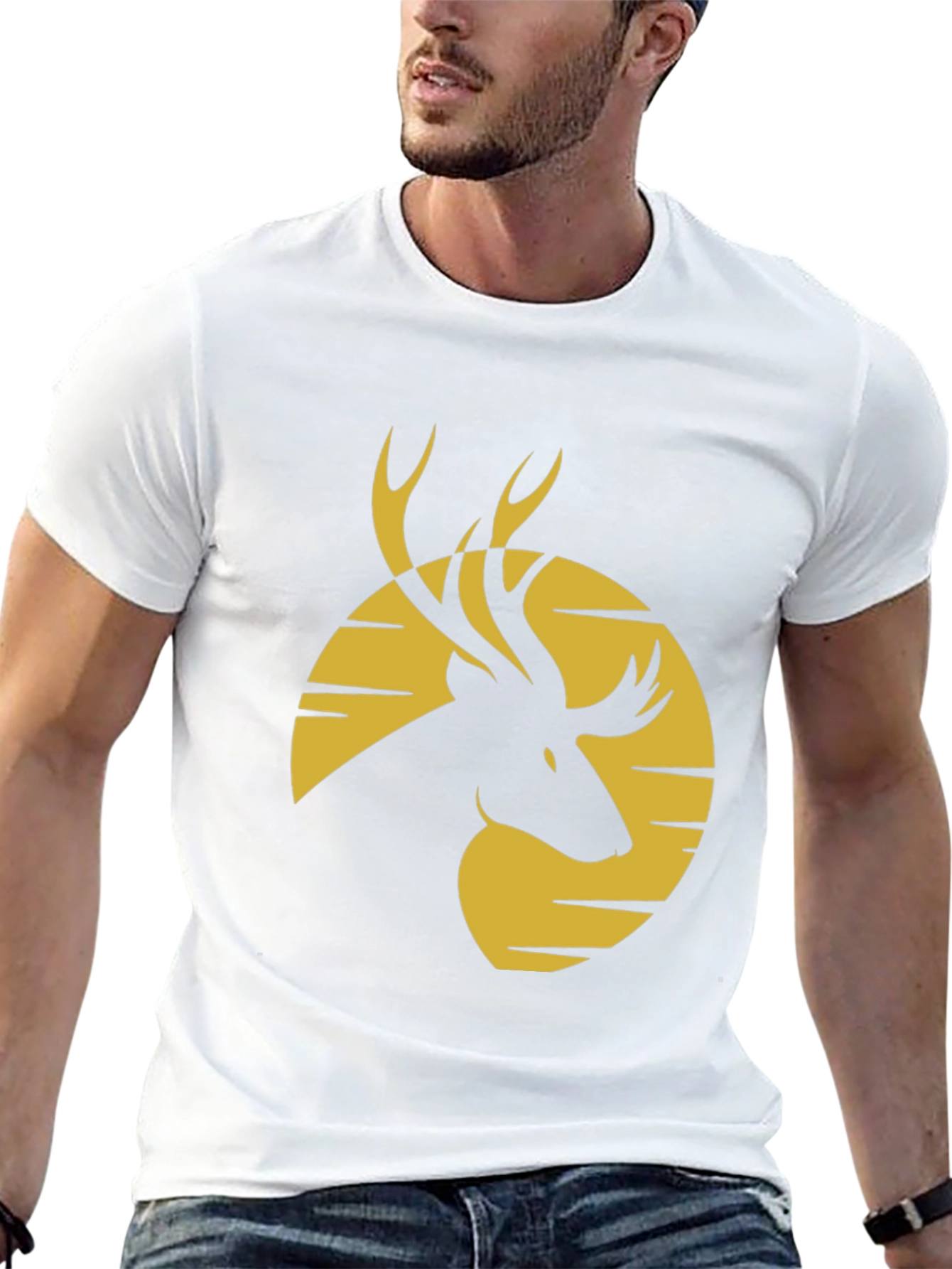 Black Deer Silhouette T-Shirt view 13