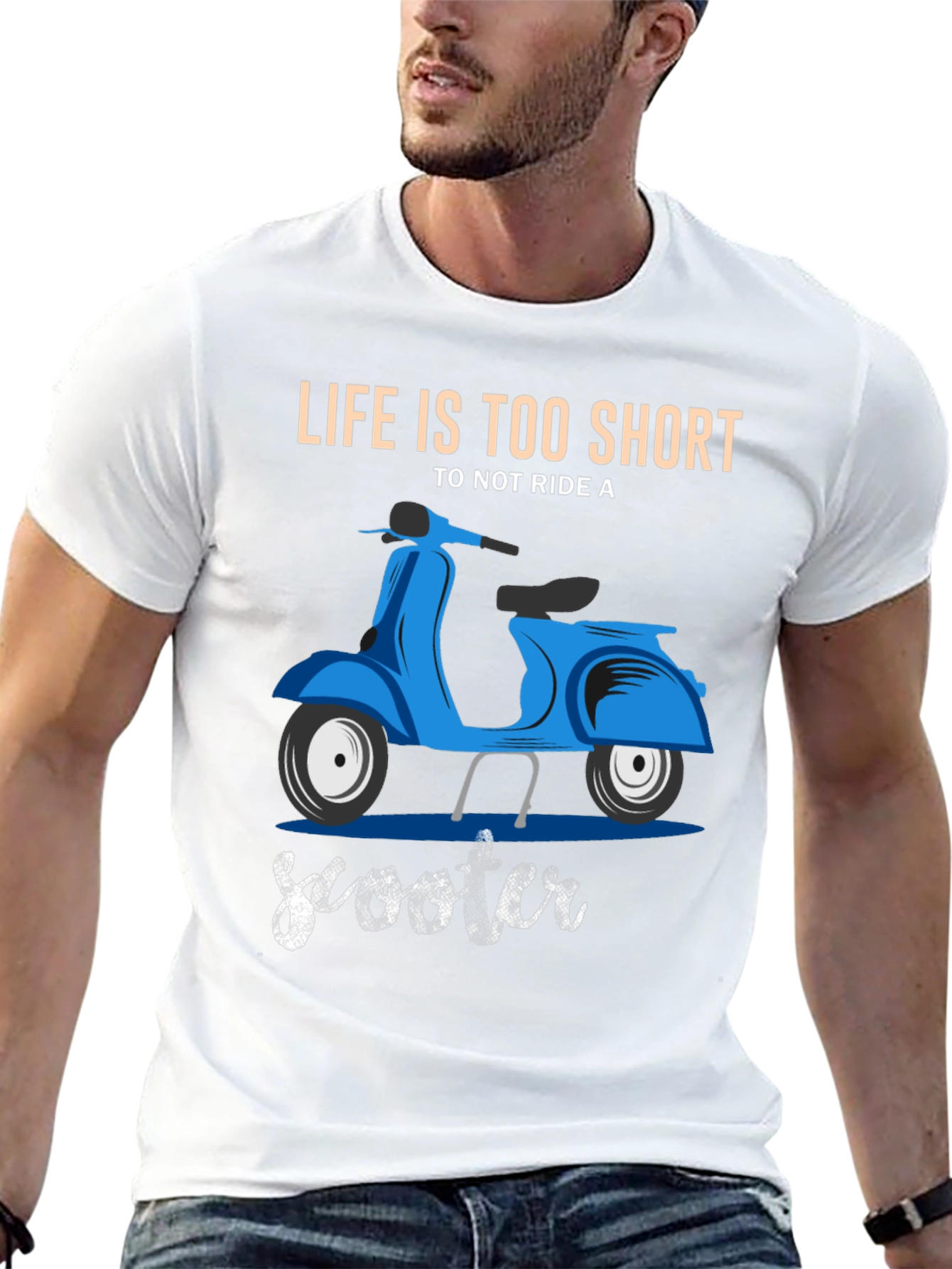 Black Life's Too Short Scooter T-Shirt view 13