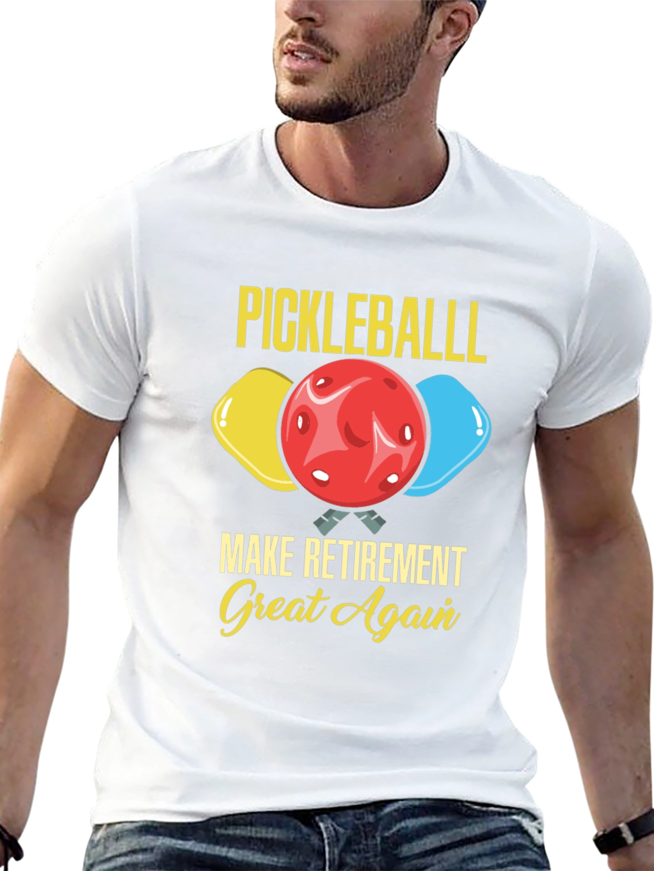 Black Pickleball Retirement T-Shirt view 13