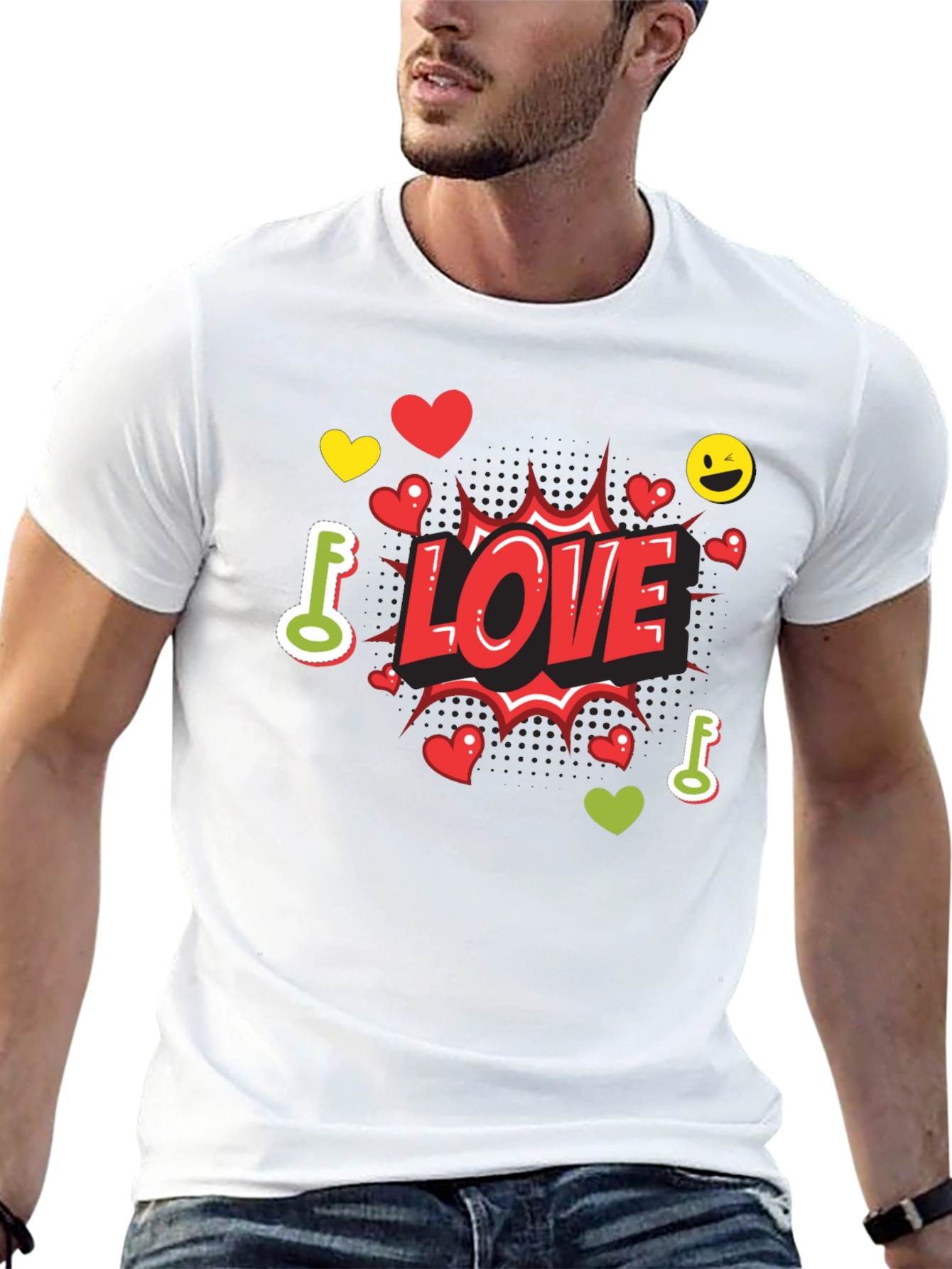 Black Love T-Shirt, Romantic Graphic Tee view 13