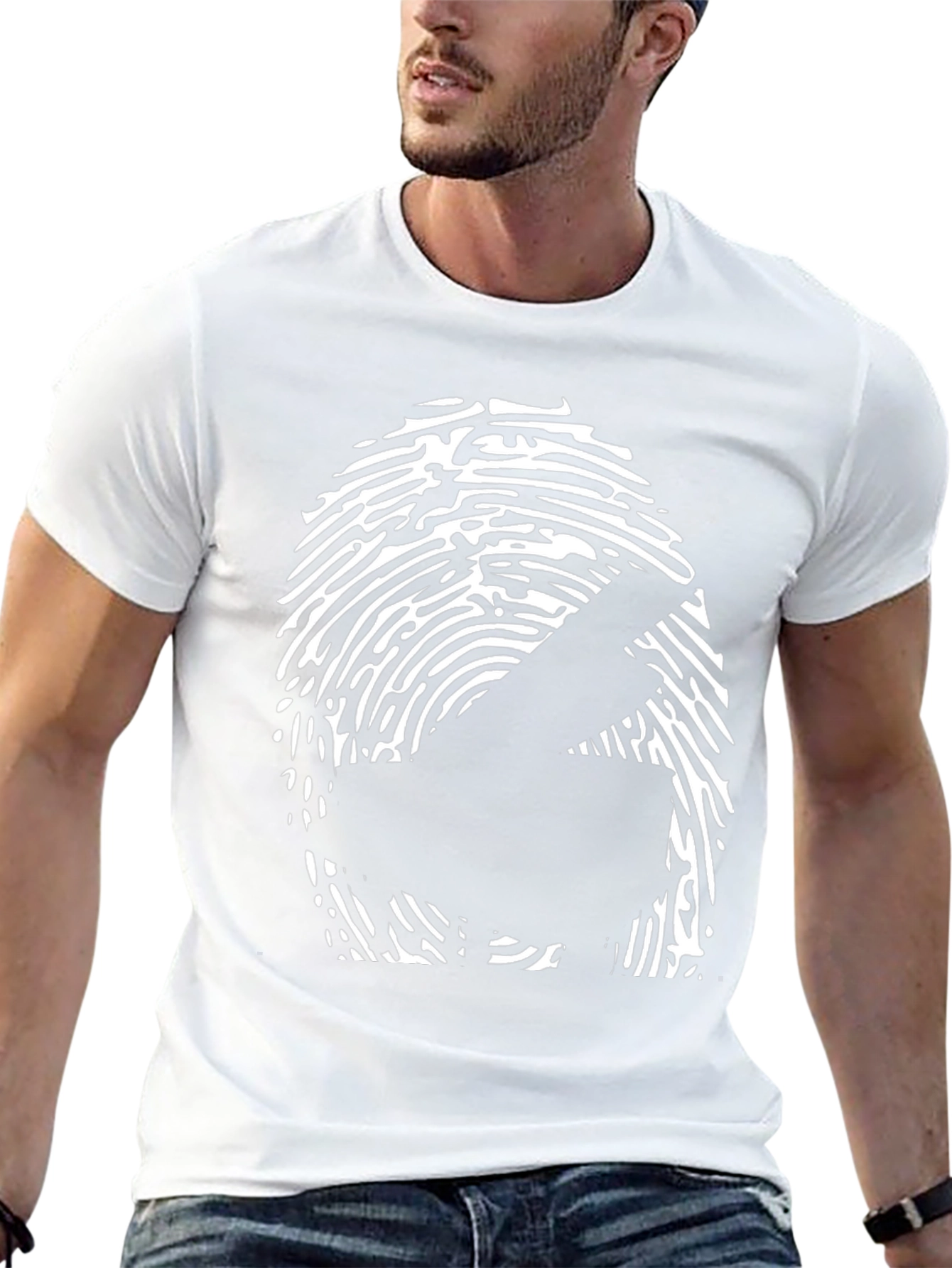 Black Piano Fingerprint Graphic Tee - Music Lover Shirt view 13