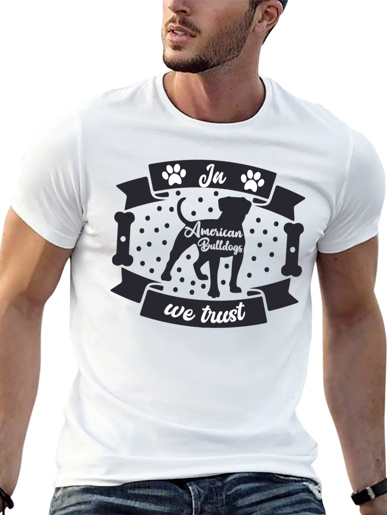 Black In American Bulldogs We Trust T-Shirt view 13