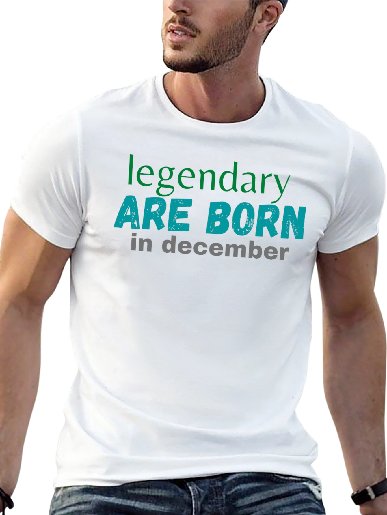 Black Legendary December Birthday Black T-Shirt view 13
