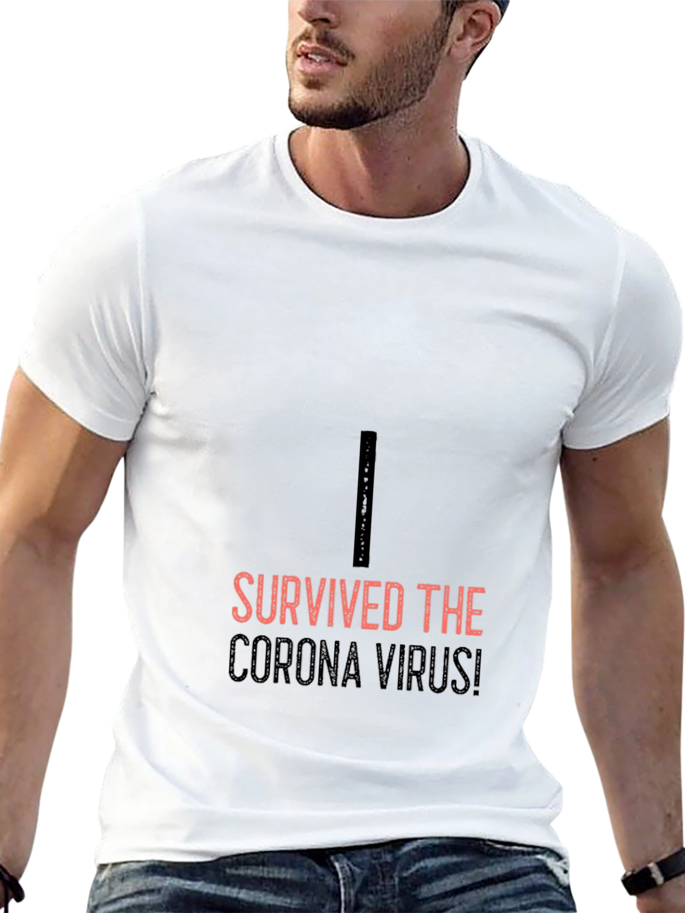 Black I Survived The Corona Virus T-Shirt view 13