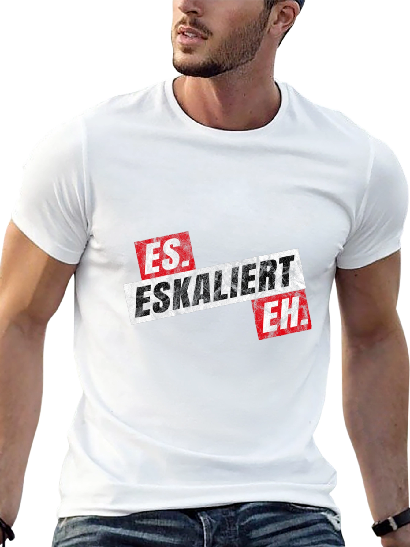 Black Es Eskaliert Eh Black Graphic Tee view 13