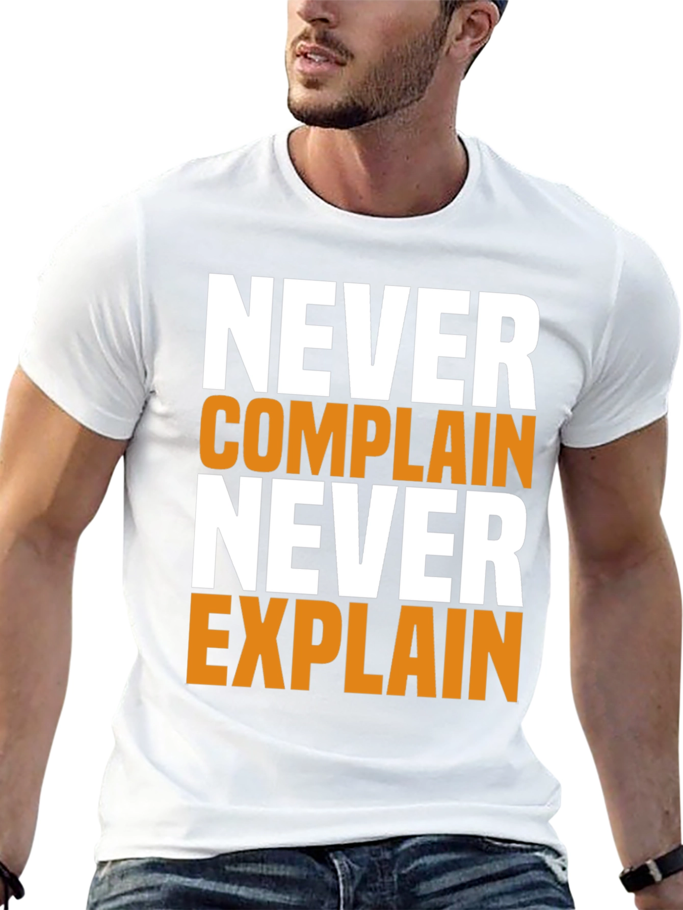 Black Never Complain Never Explain Graphic Tee view 13