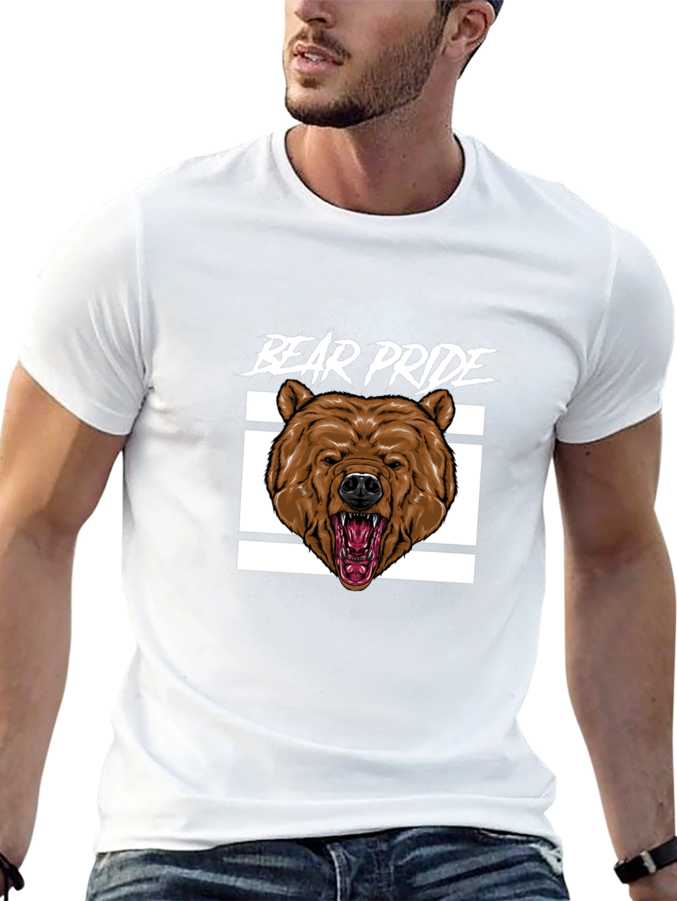 Black Bear Pride Graphic T-Shirt - Bold Animal Print view 13