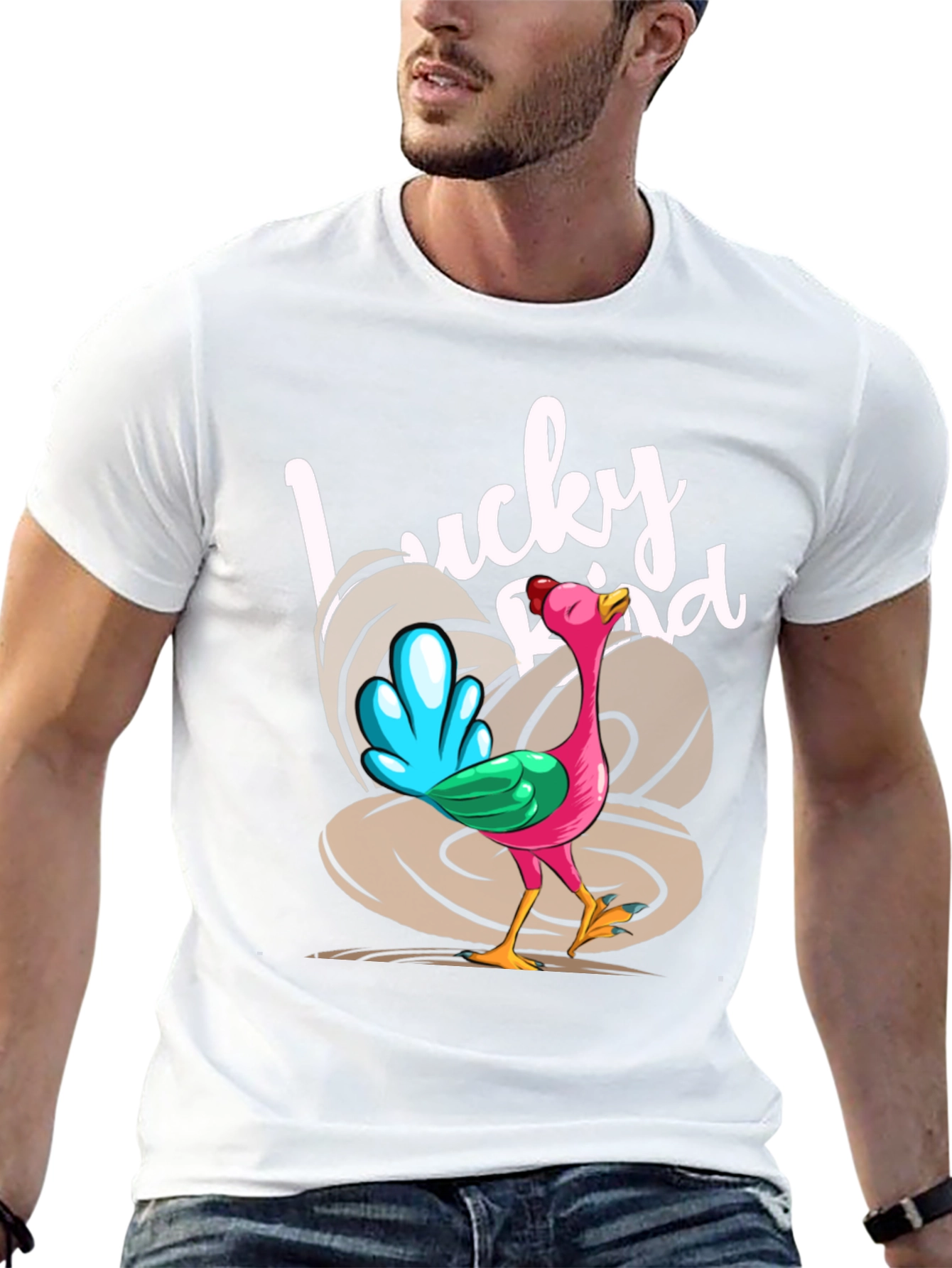 Black Lucky Bird Graphic Tee - Thanksgiving Humor view 13