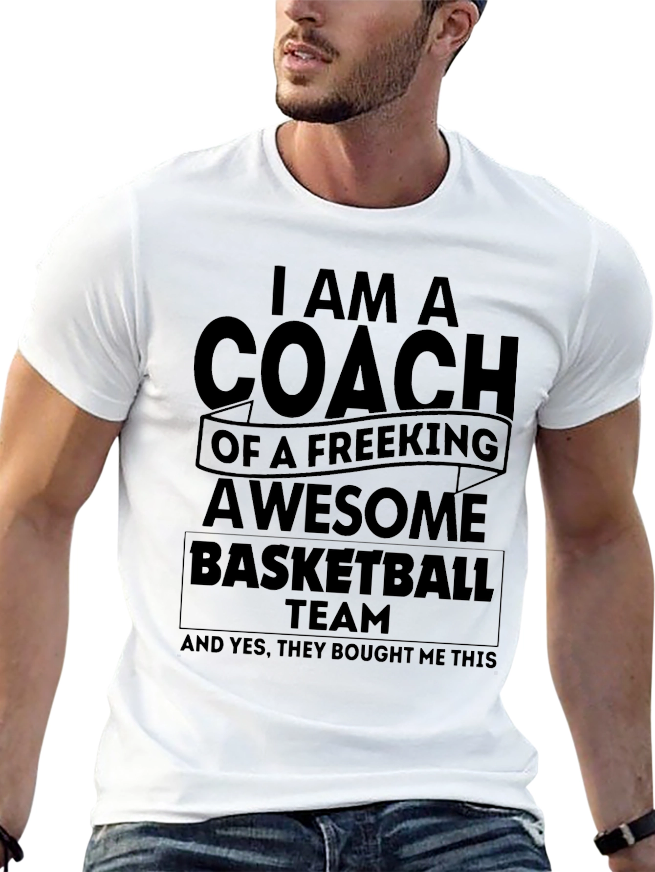 Black Awesome Basketball Coach T-Shirt - Freeking Team Gift view 13