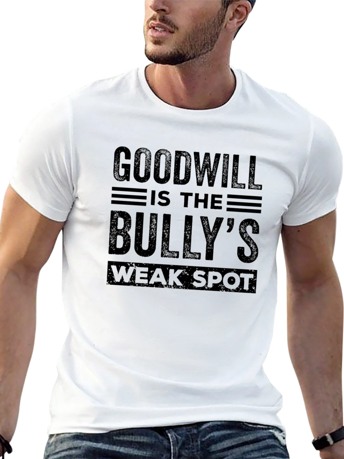 Black Goodwill Bully's Weak Spot Black T-Shirt view 13
