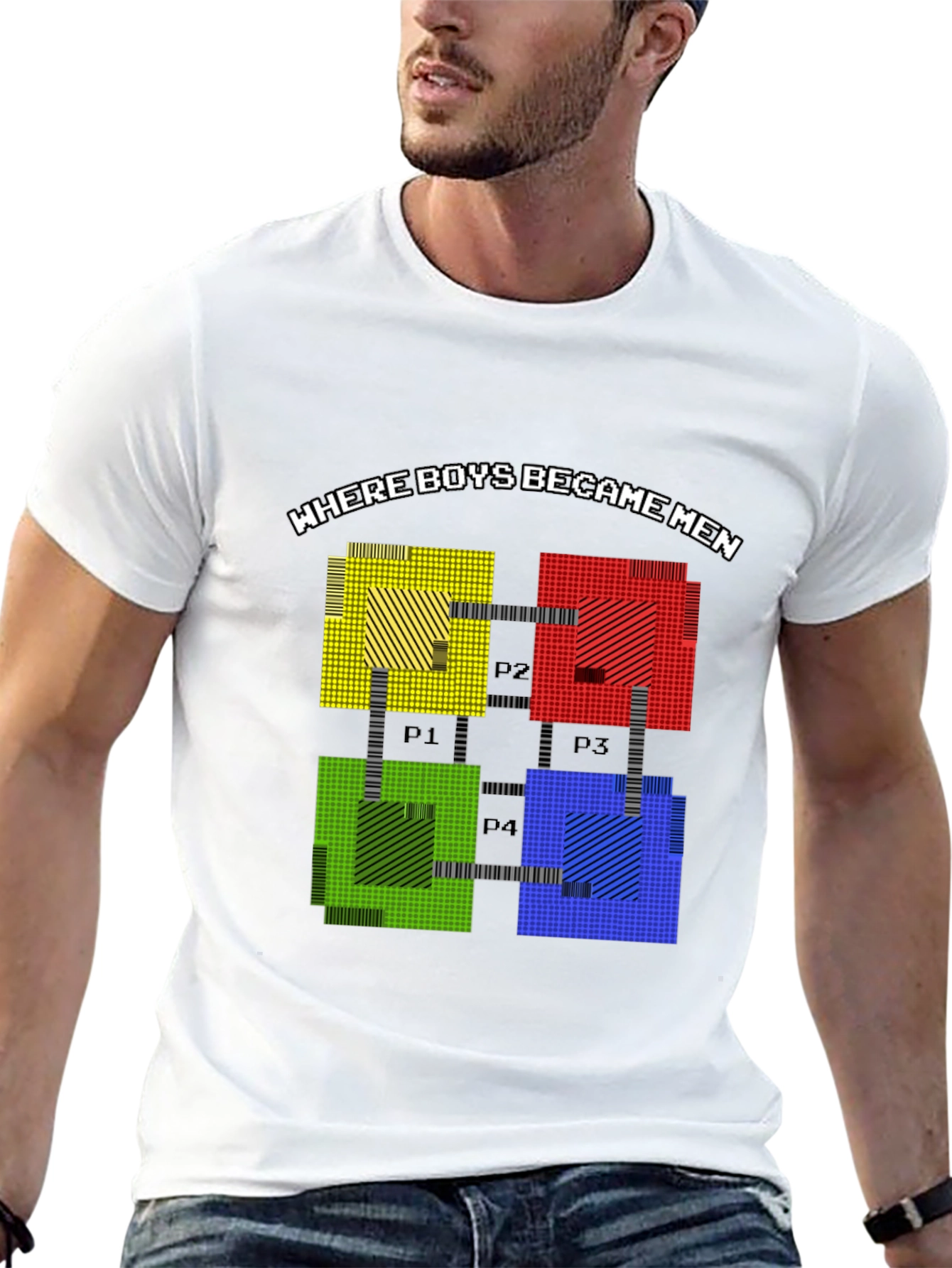 Black Retro Gaming Tee: Where Boys Became Men view 13