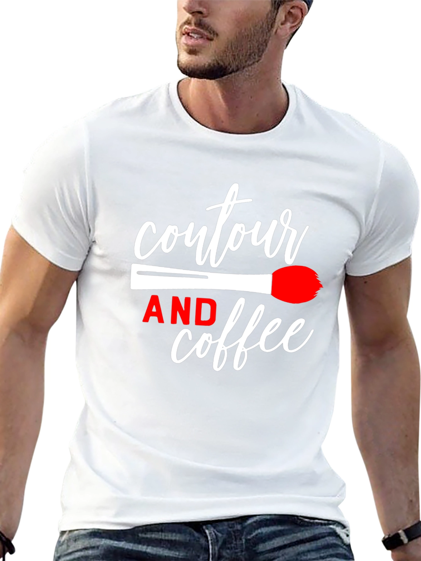 Black Contour & Coffee Graphic Tee - Makeup Lover's Shirt view 13