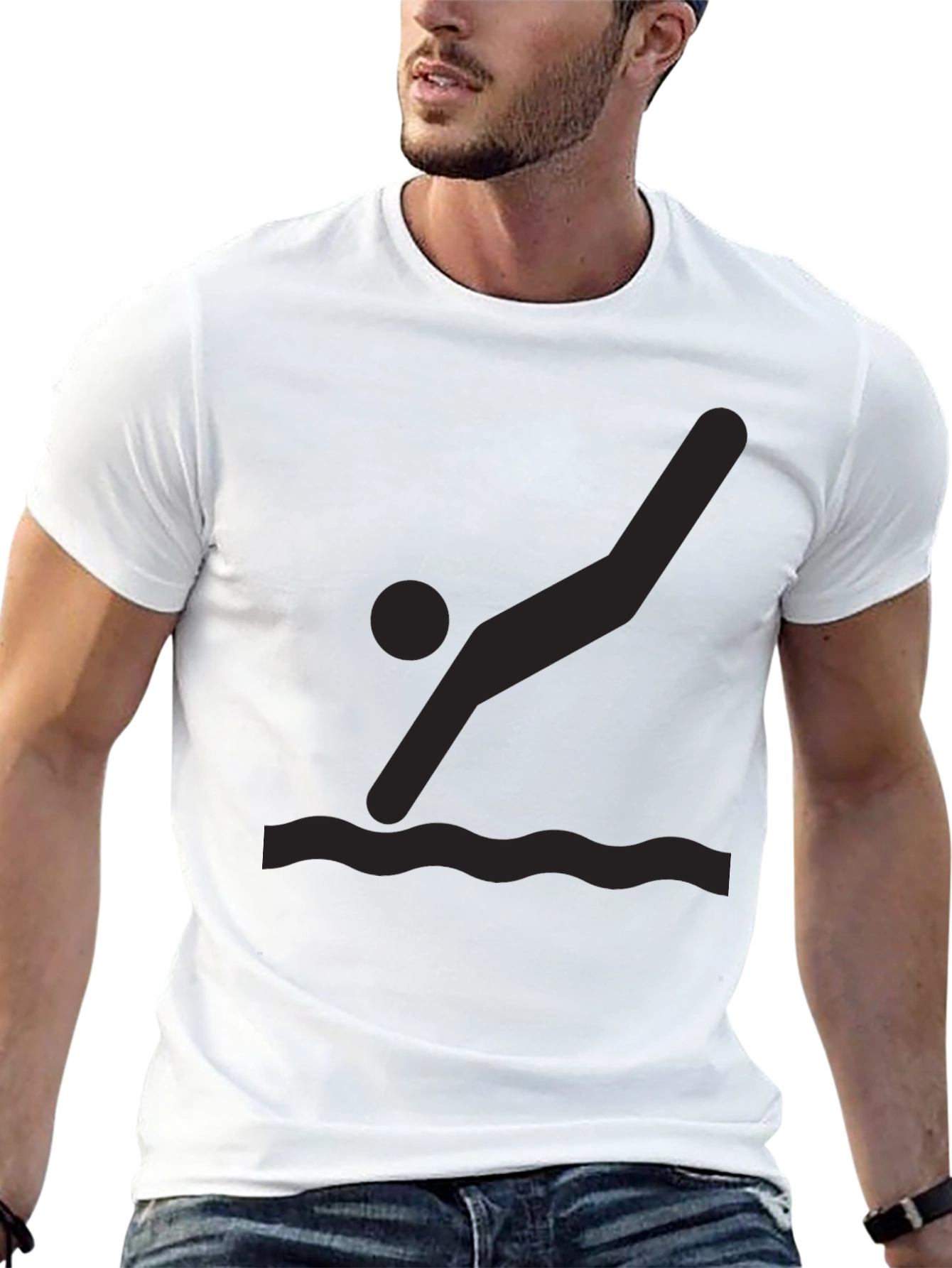 Diver Graphic Tee - Men's Black T-Shirt - 13